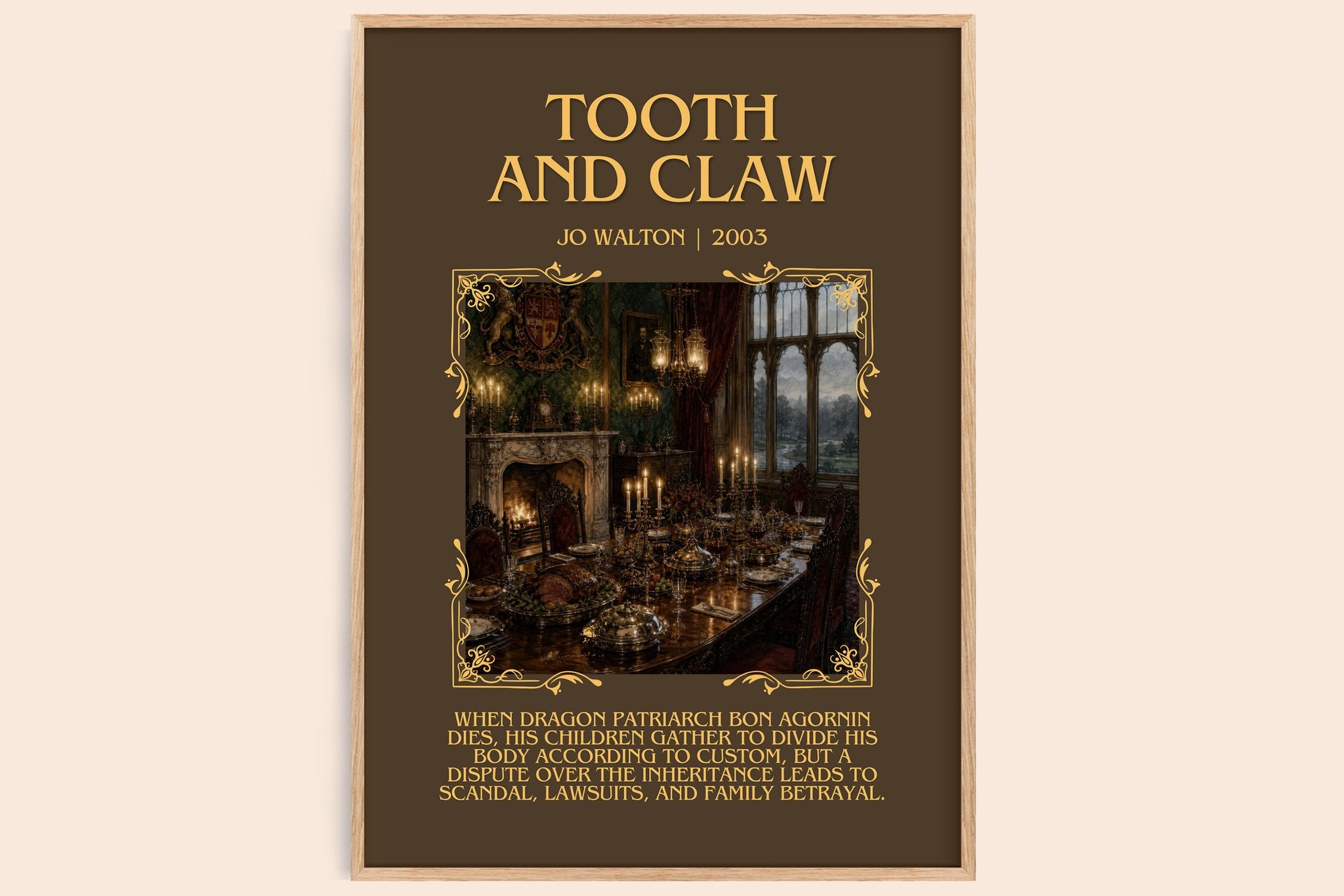 Tooth and Claw Minimalist Book Poster by Jo Walton