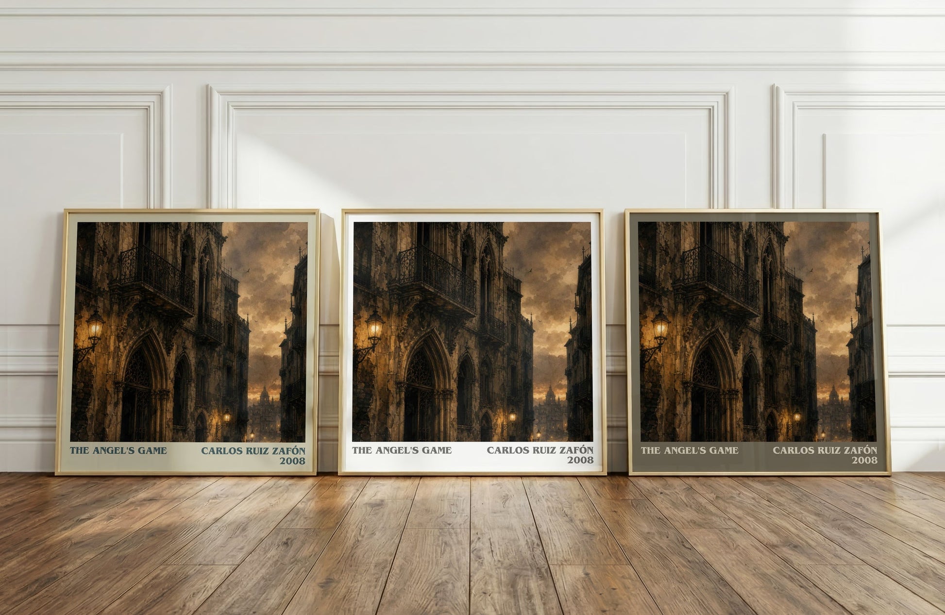 The Angel'S Game literary art print colour and style options – Carlos Ruiz Zafón book art