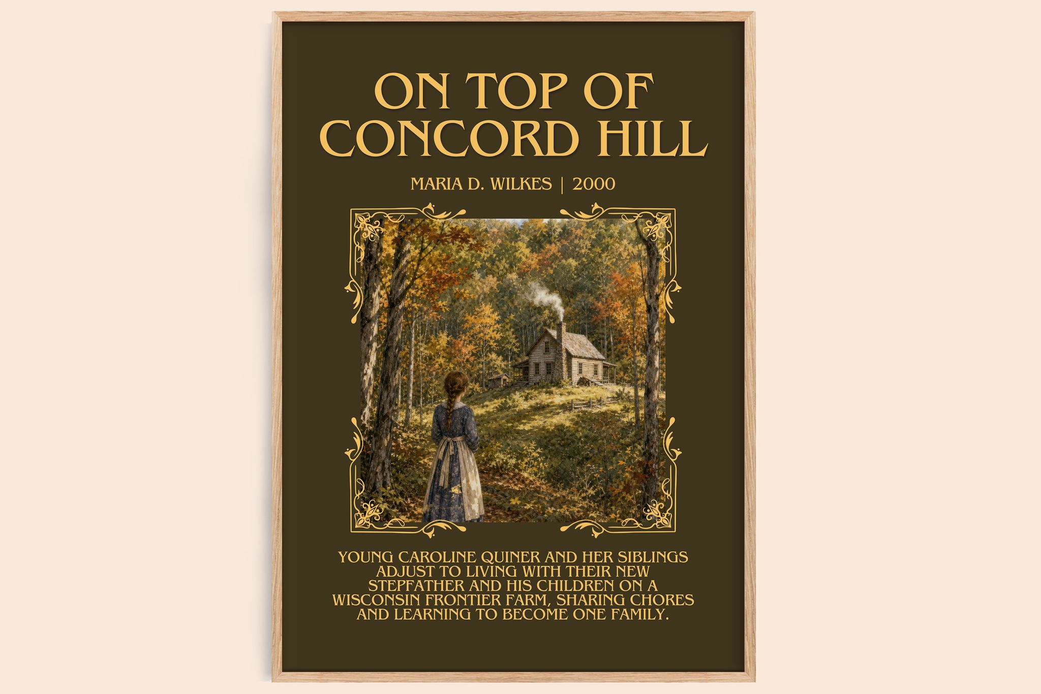 On top of Concord Hill Minimalist Book Poster by Maria D. Wilkes