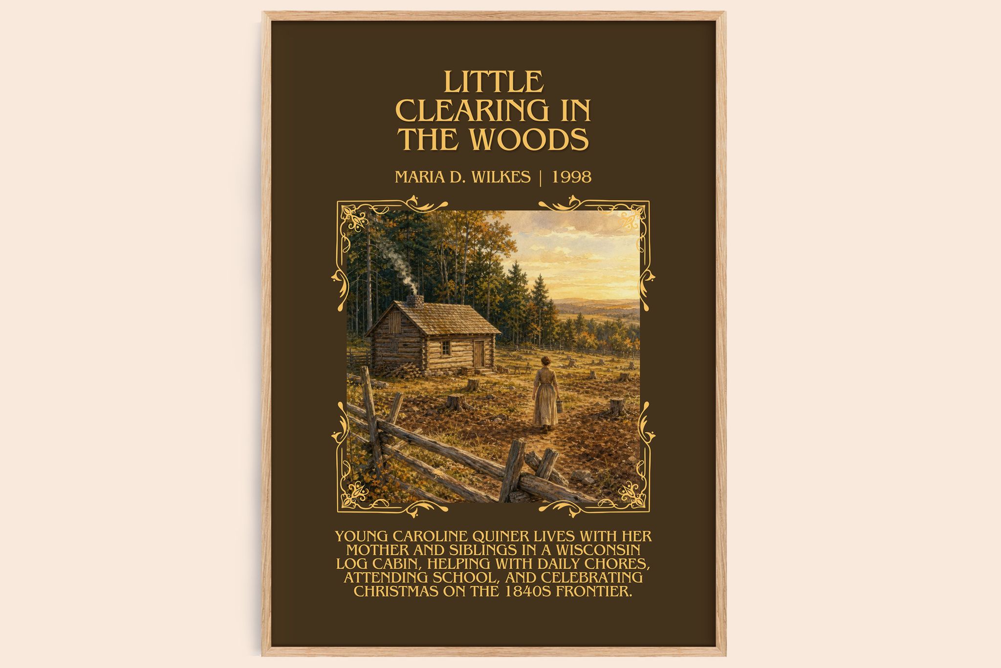 Little Clearing in the Woods Minimalist Book Poster by Maria D. Wilkes