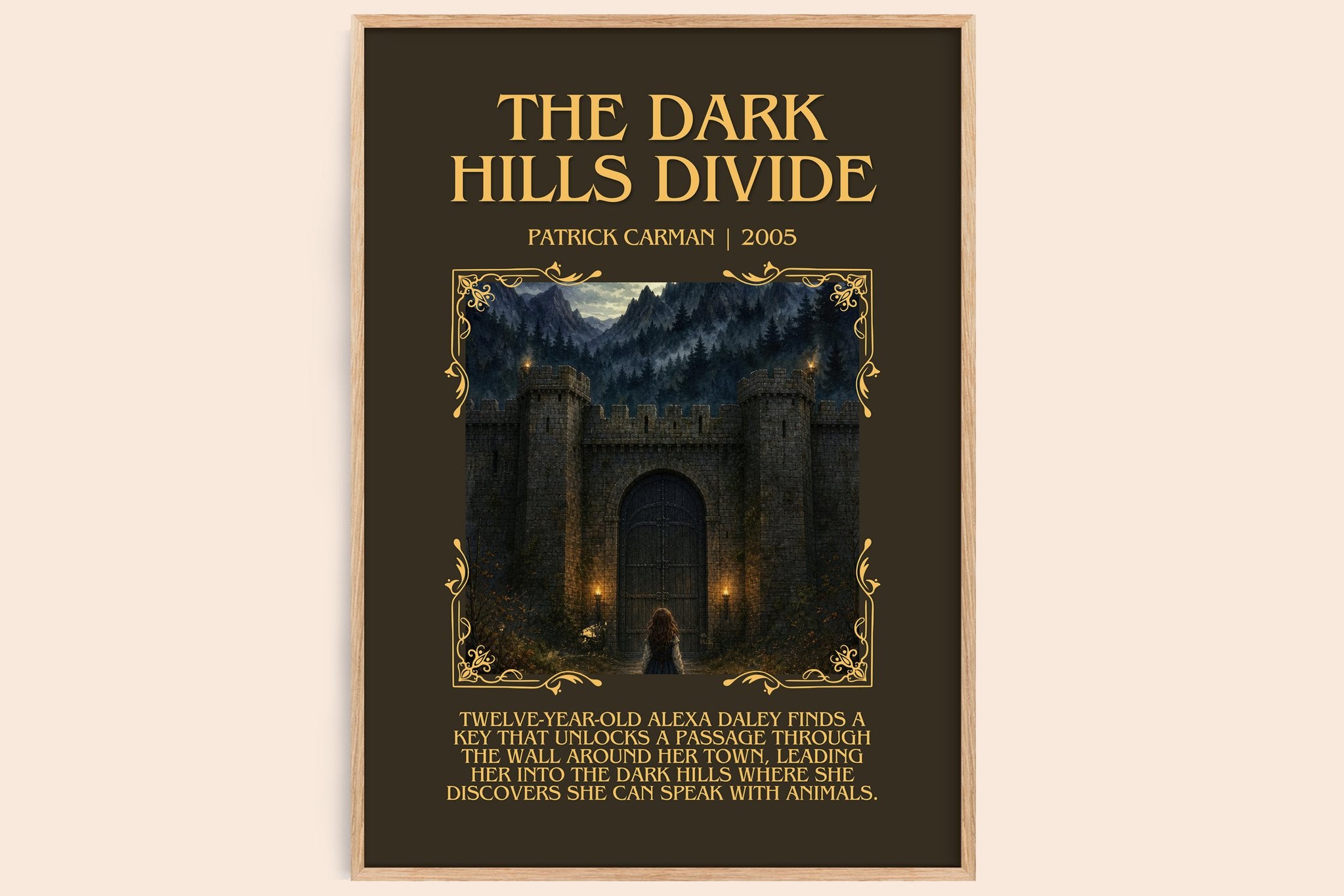The Dark Hills divide Minimalist Book Poster by Patrick Carman