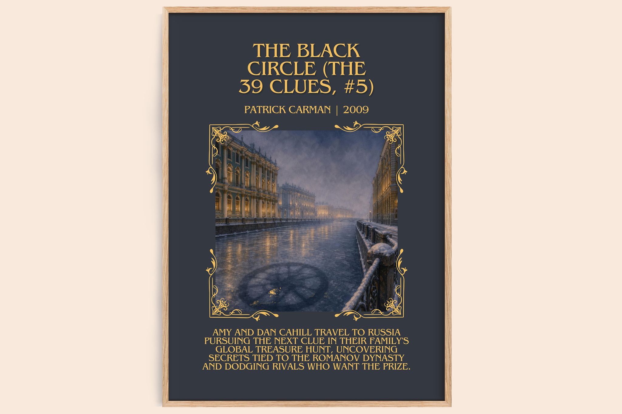 Black Circle (The 39 Clues, #5) Minimalist Book Poster by P. Carman