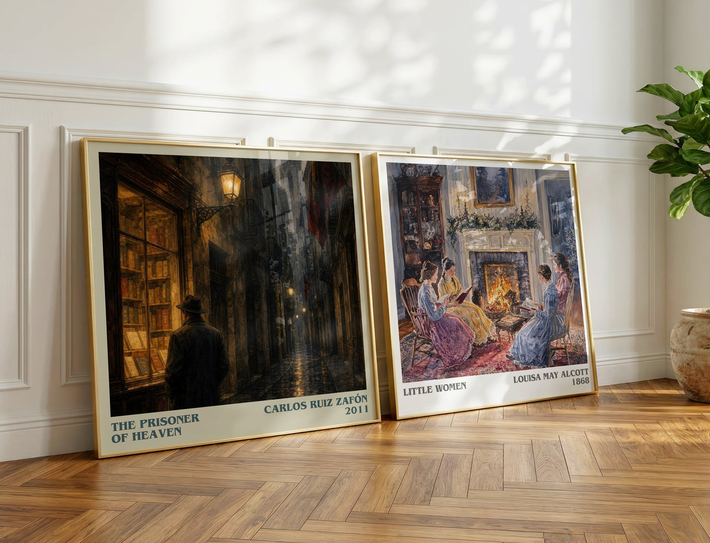 The Prisoner Of Heaven literary print on bookshelf – Carlos Ruiz Zafón fan gift