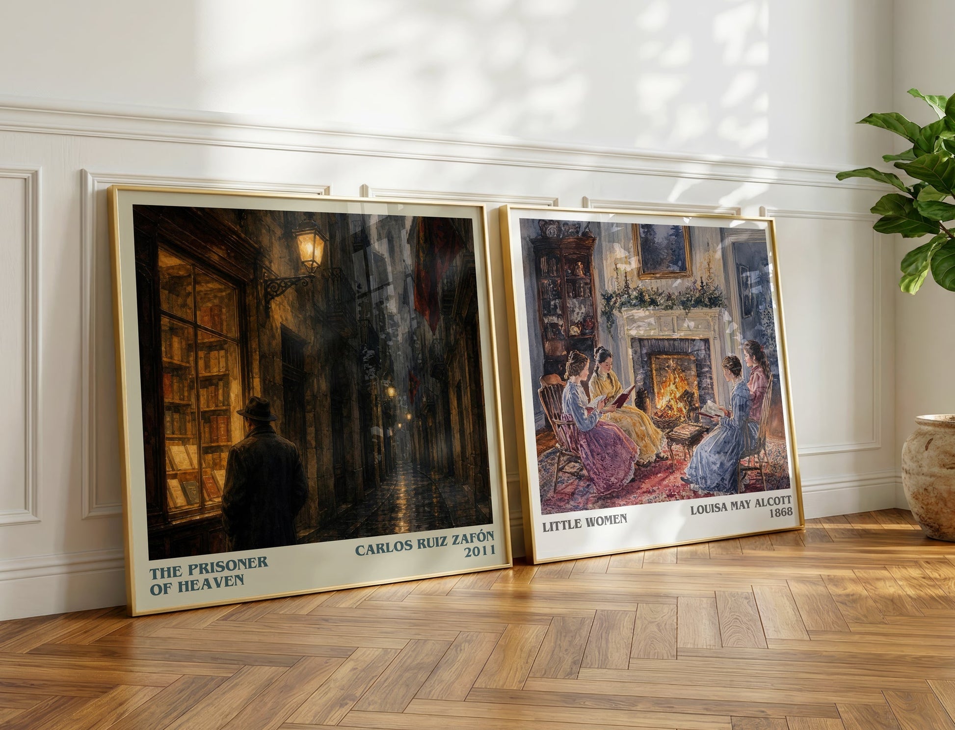 The Prisoner Of Heaven literary print on bookshelf – Carlos Ruiz Zafón fan gift