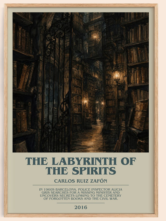 The Labyrinth Of The Spirits Bookish Wall Art by Carlos Ruiz Zafón