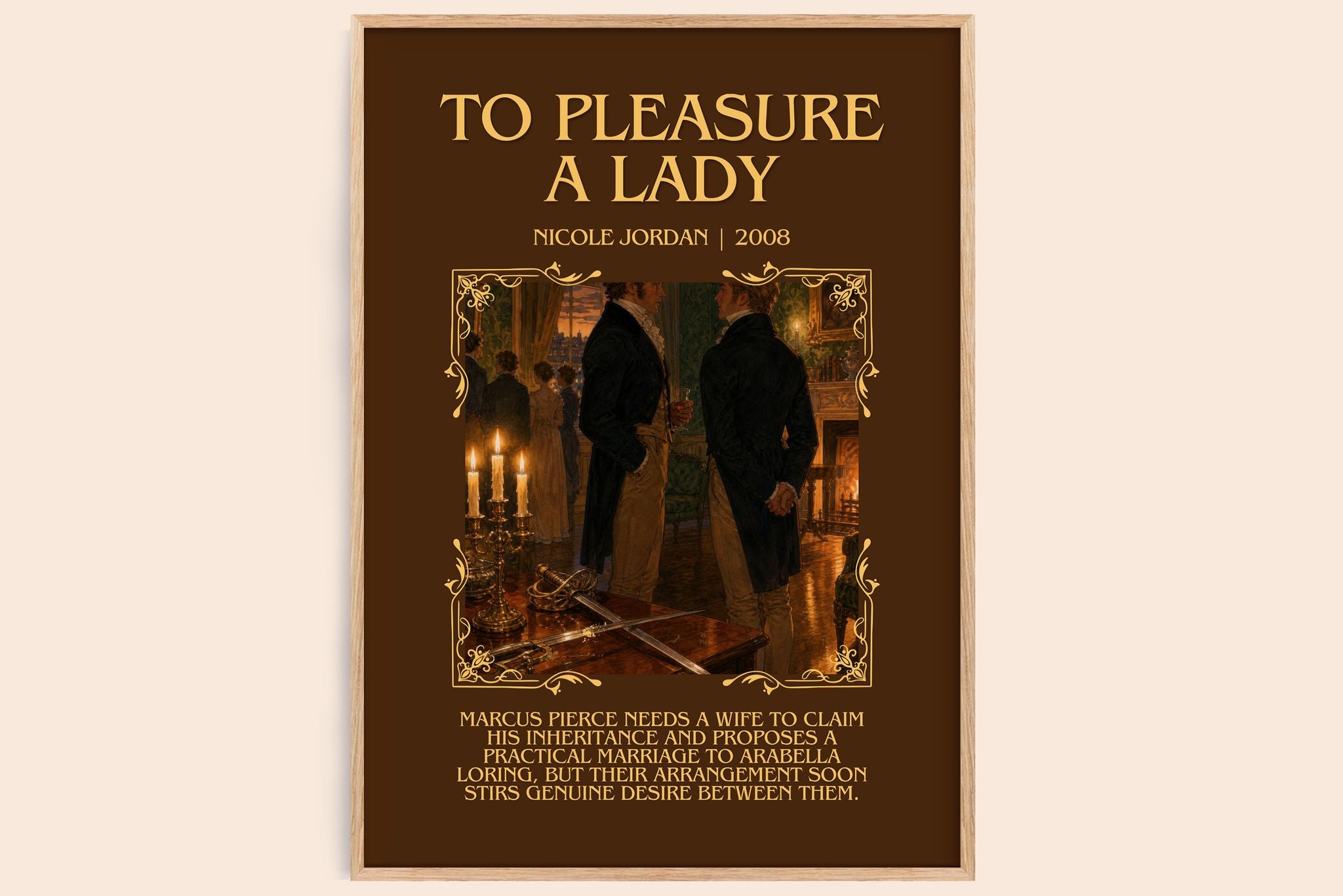 To Pleasure A Lady Minimalist Book Poster by Nicole Jordan