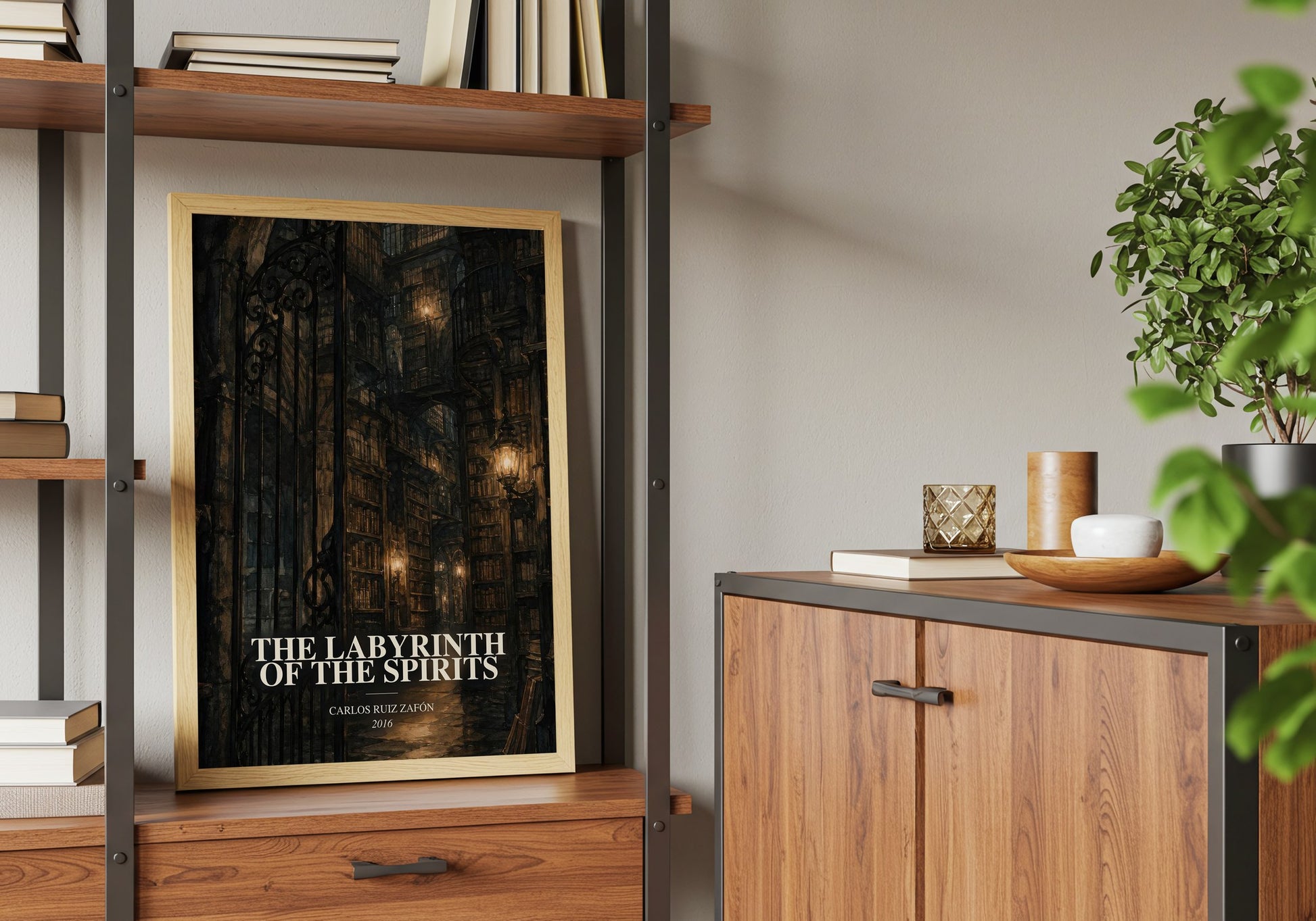 The Labyrinth Of The Spirits book watercolour illustration paper finish options – matte satin gloss
