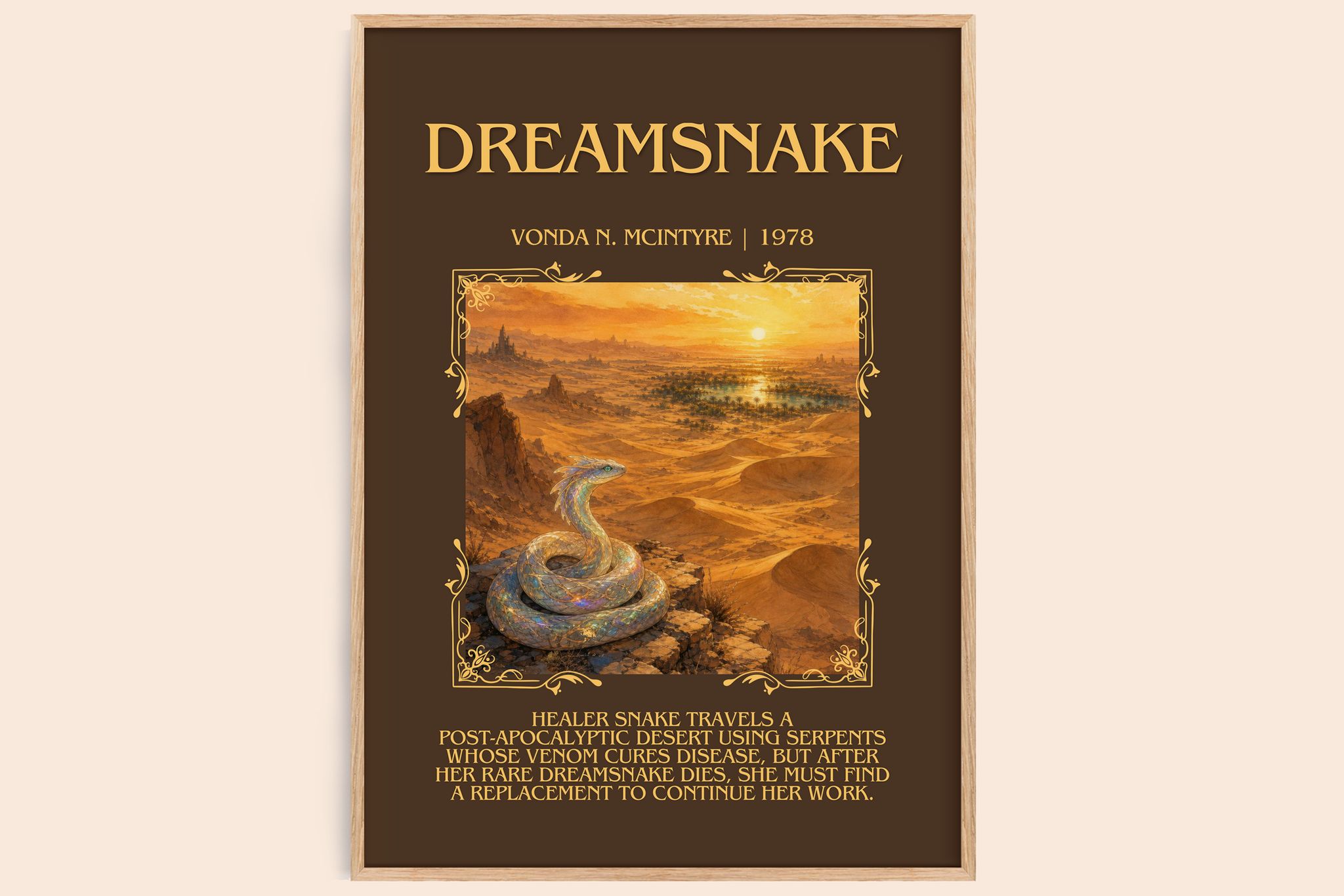 Dreamsnake Minimalist Book Poster by Vonda N. McIntyre