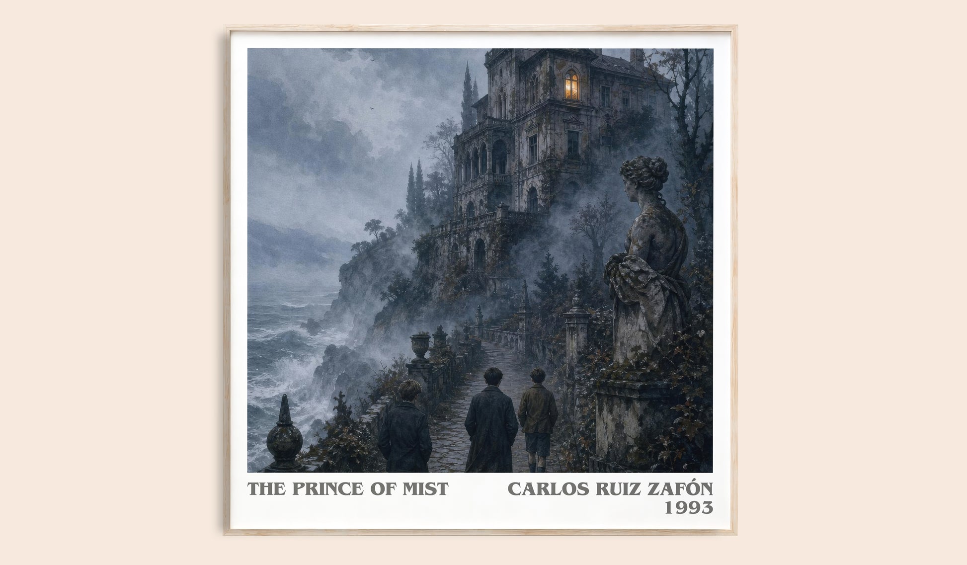 The Prince Of Mist literary book poster by Carlos Ruiz Zafón – framed literary art print