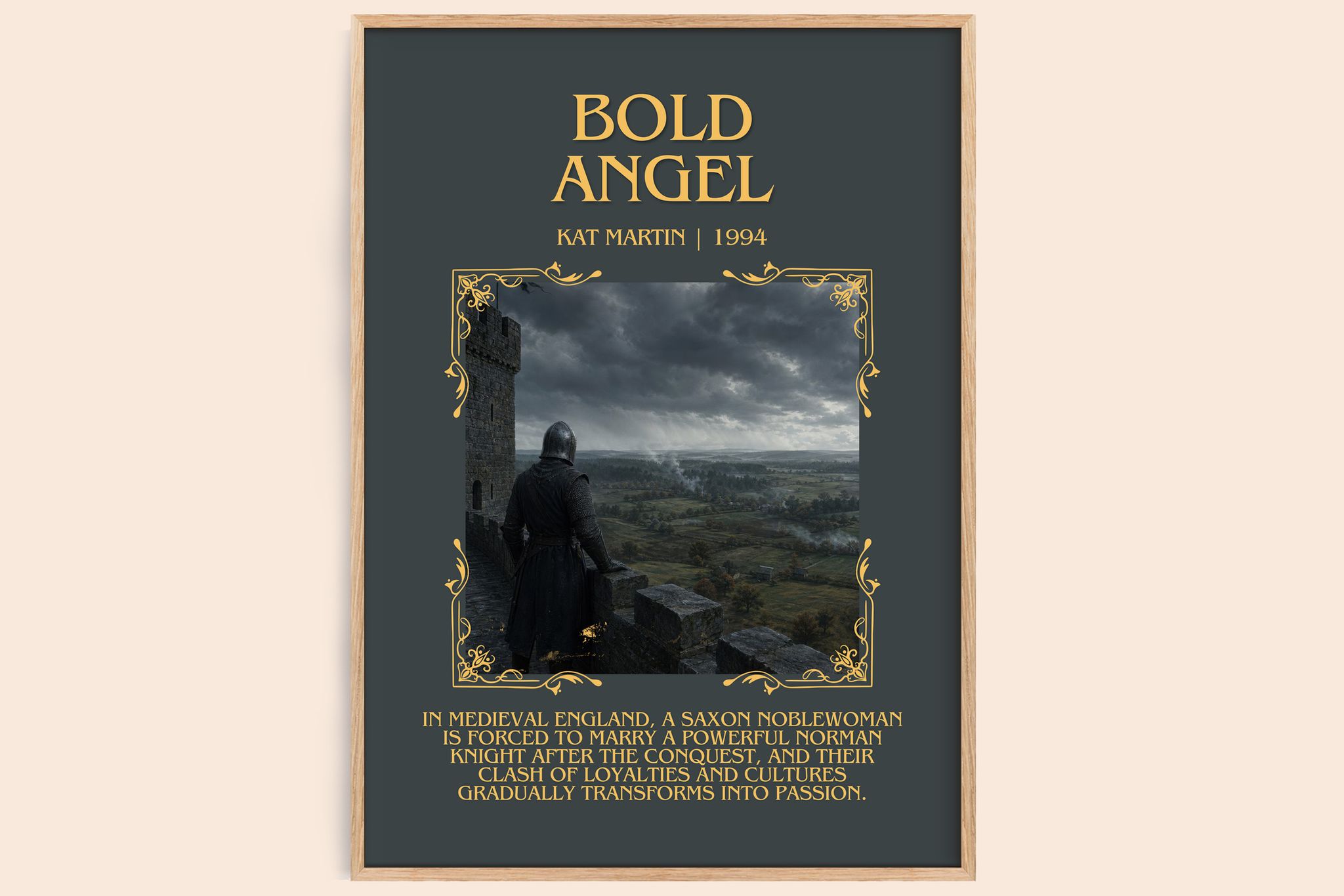 Bold Angel Minimalist Book Poster by Kat Martin