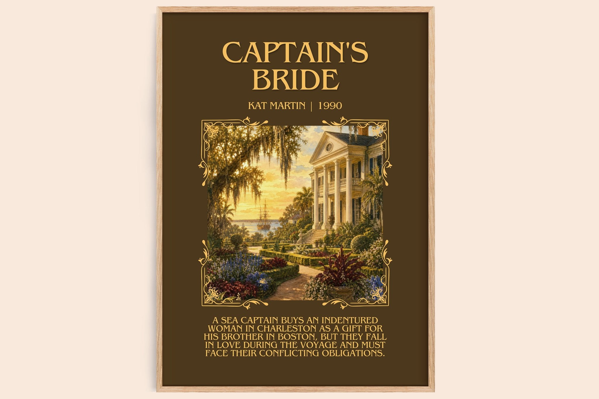 Captain's bride Minimalist Book Poster by Kat Martin