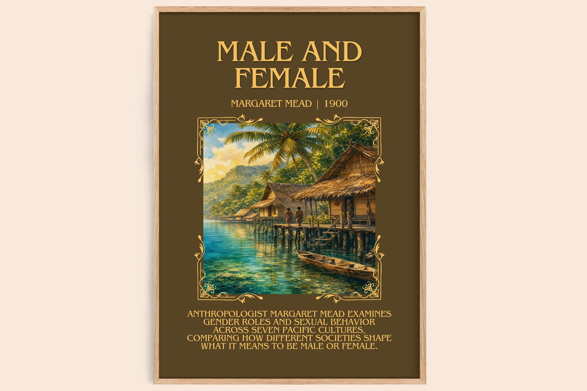 Male and female Minimalist Book Poster by Margaret Mead