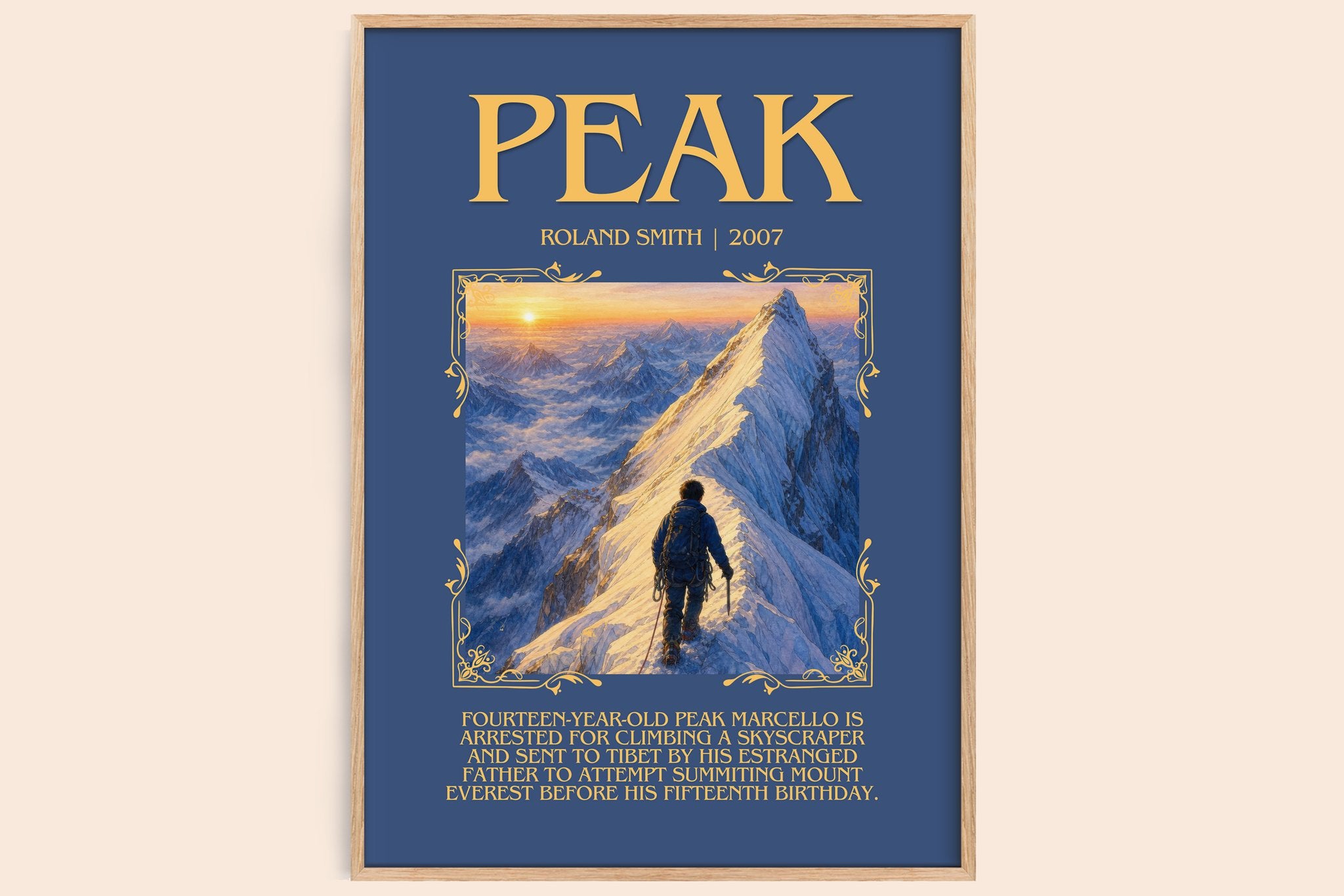 Peak Minimalist Book Poster by Roland Smith