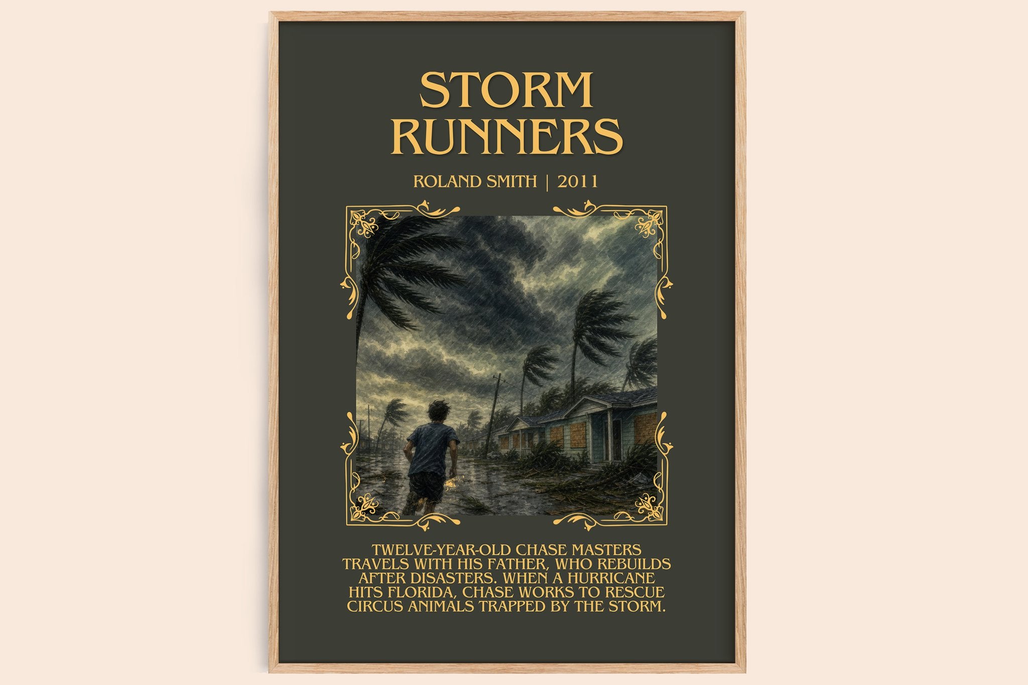 Storm Runners Minimalist Book Poster by Roland Smith