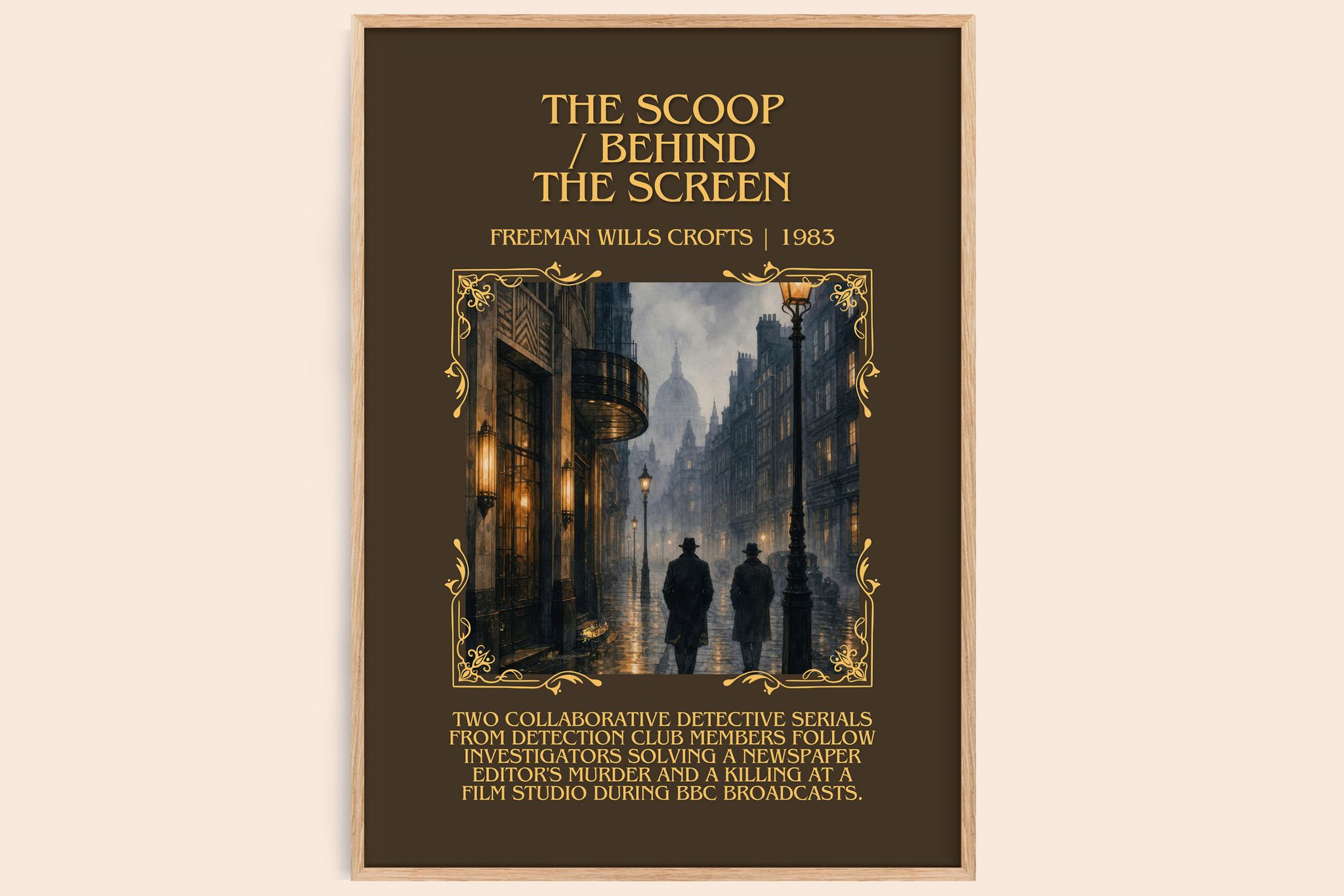 Scoop / Behind the Screen Minimalist Book Poster by F. Crofts