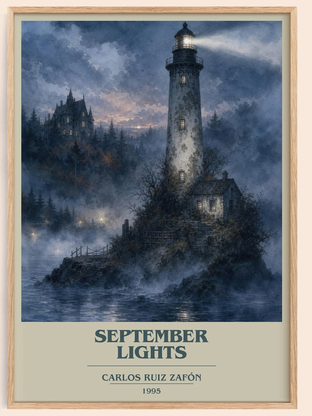 September Lights Book Cover Poster by Carlos Ruiz Zafón