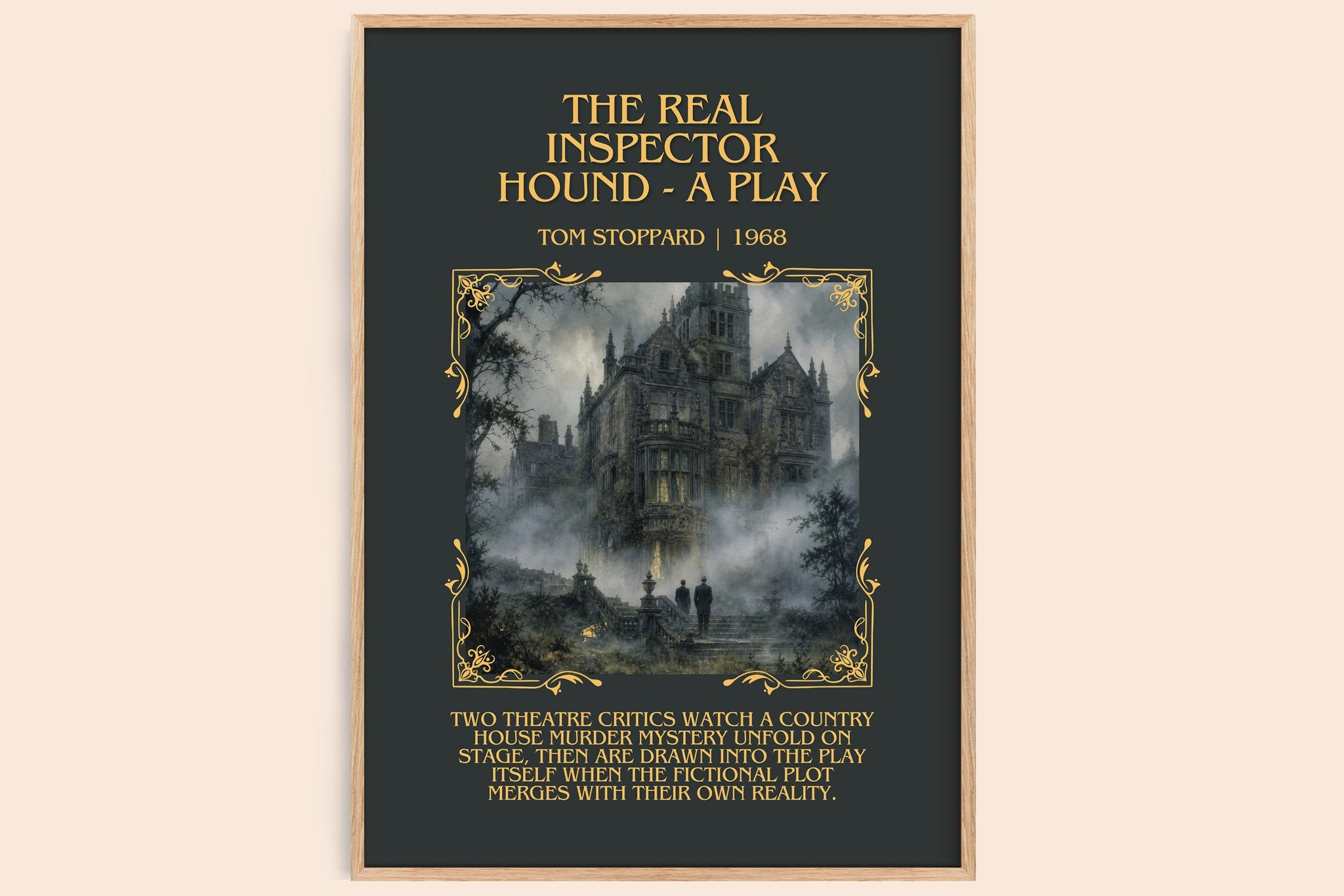 Real Inspector Hound -  A Play Minimalist Book Poster by Tom Stoppard