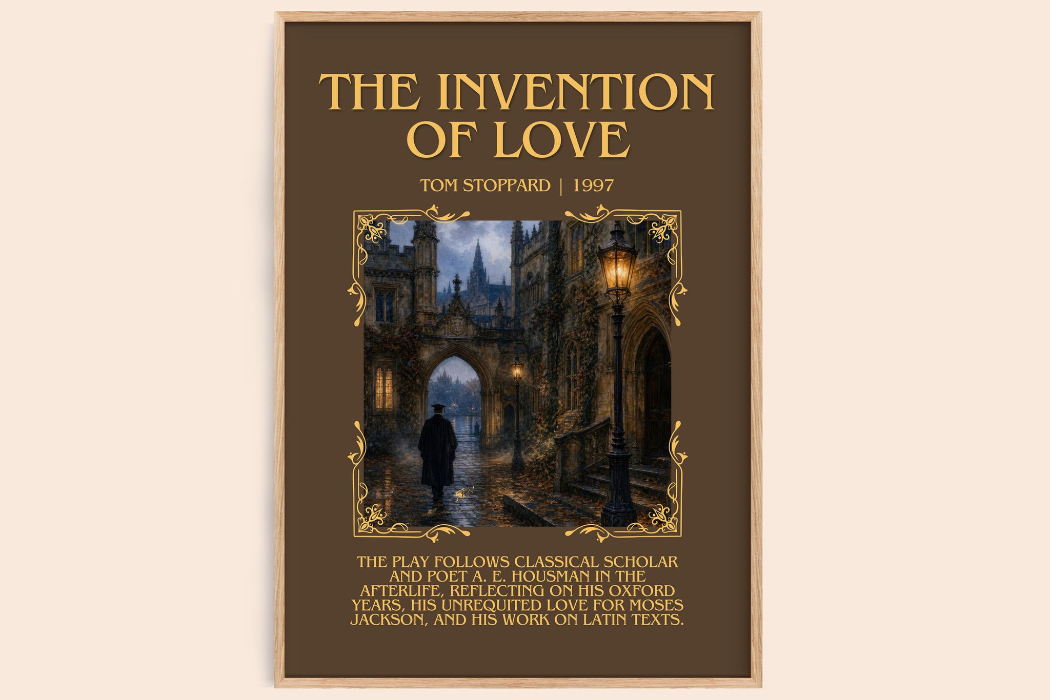 The invention of love Minimalist Book Poster by Tom Stoppard