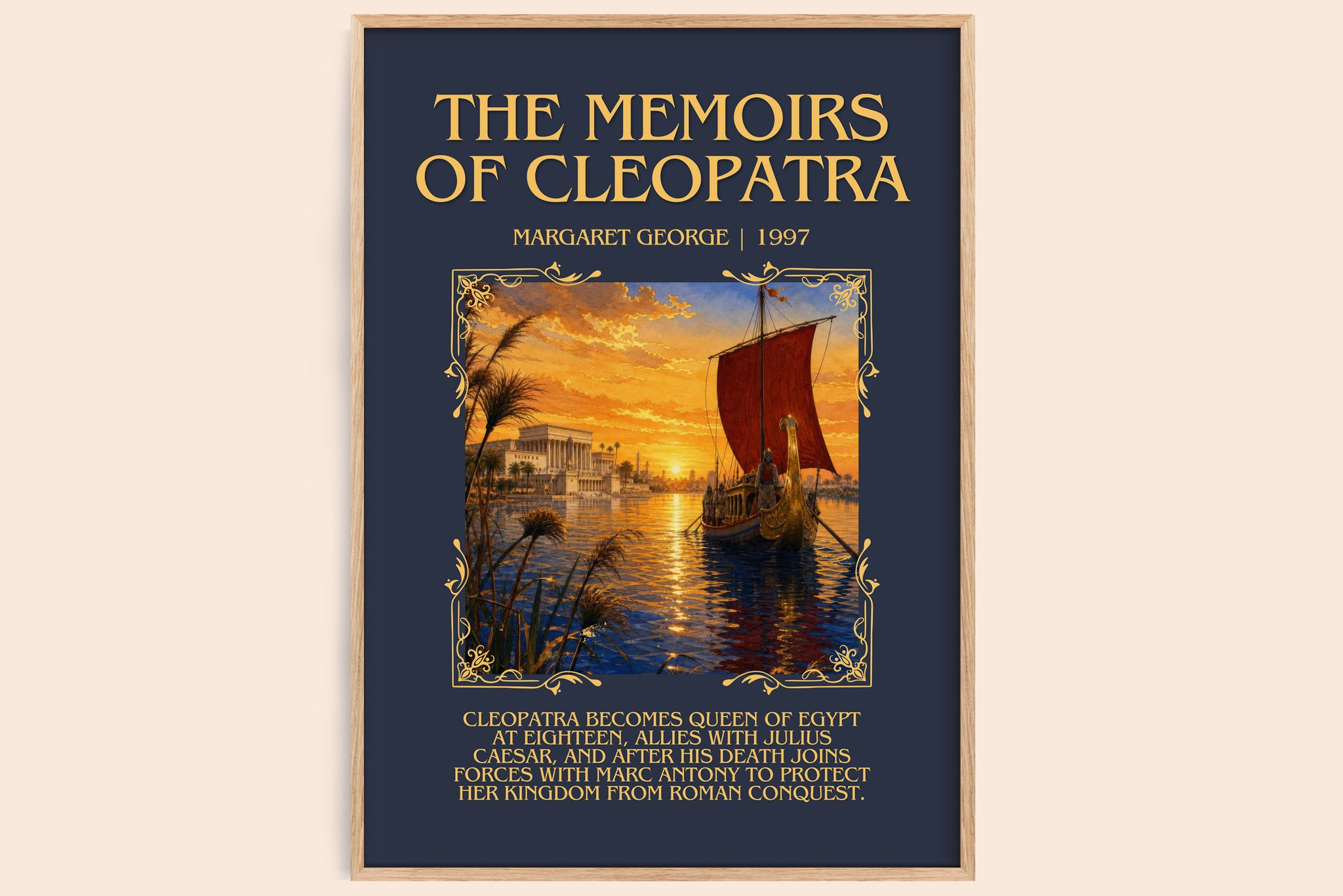 The Memoirs of Cleopatra Minimalist Book Poster by Margaret George