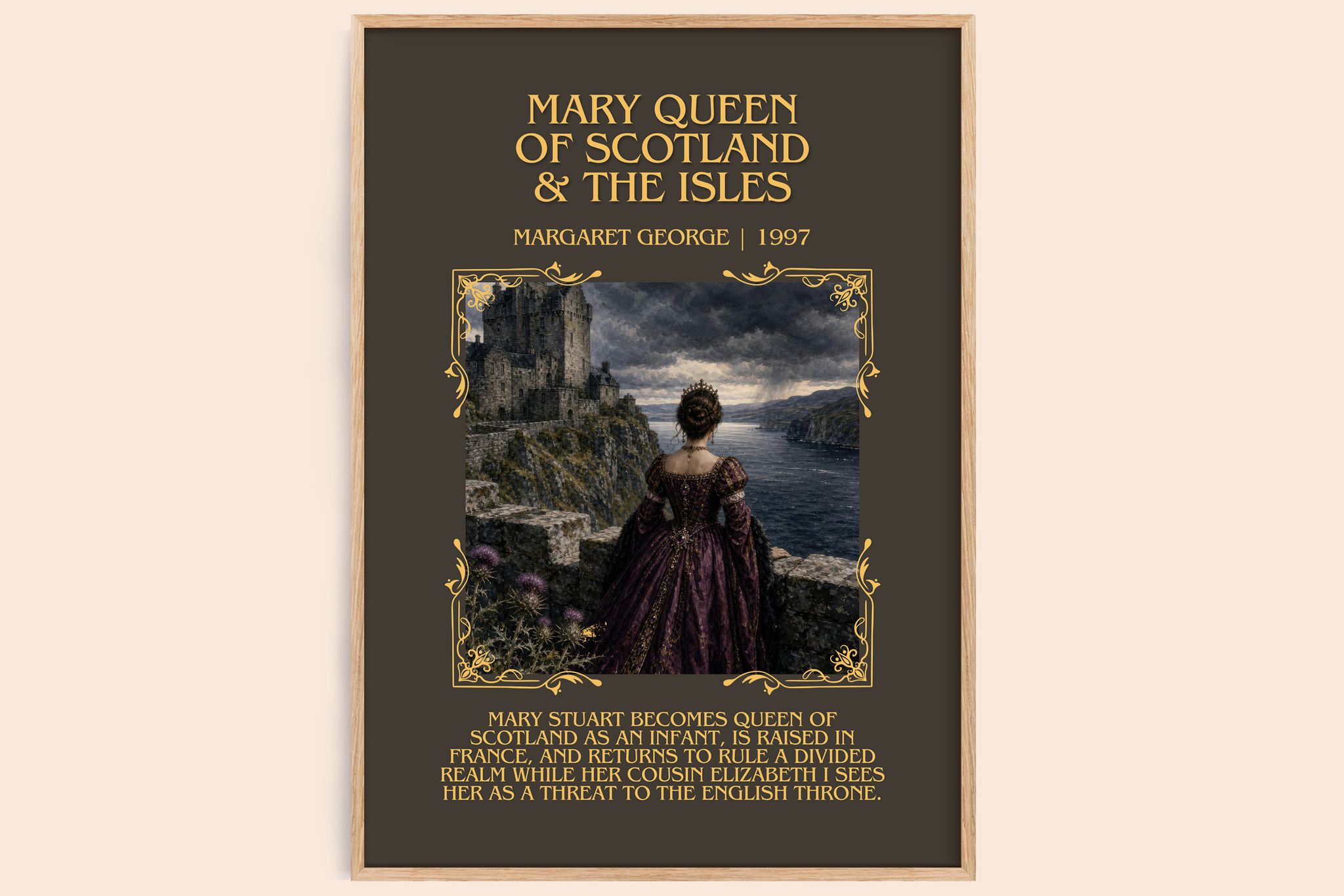 Mary Queen of Scotland & The Isles Minimalist Book Poster by M. George