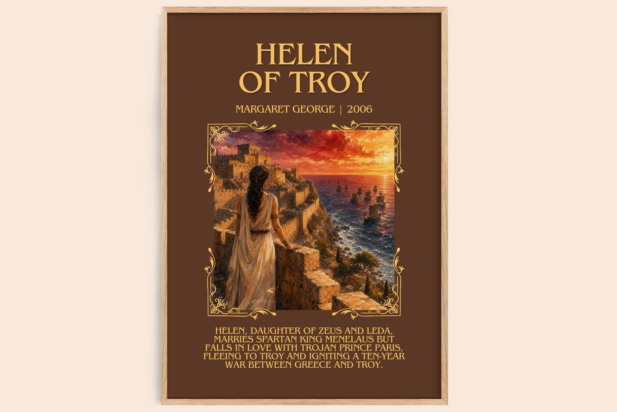 Helen of Troy Minimalist Book Poster by Margaret George