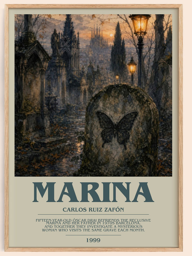 Marina Bookish Wall Art by Carlos Ruiz Zafón