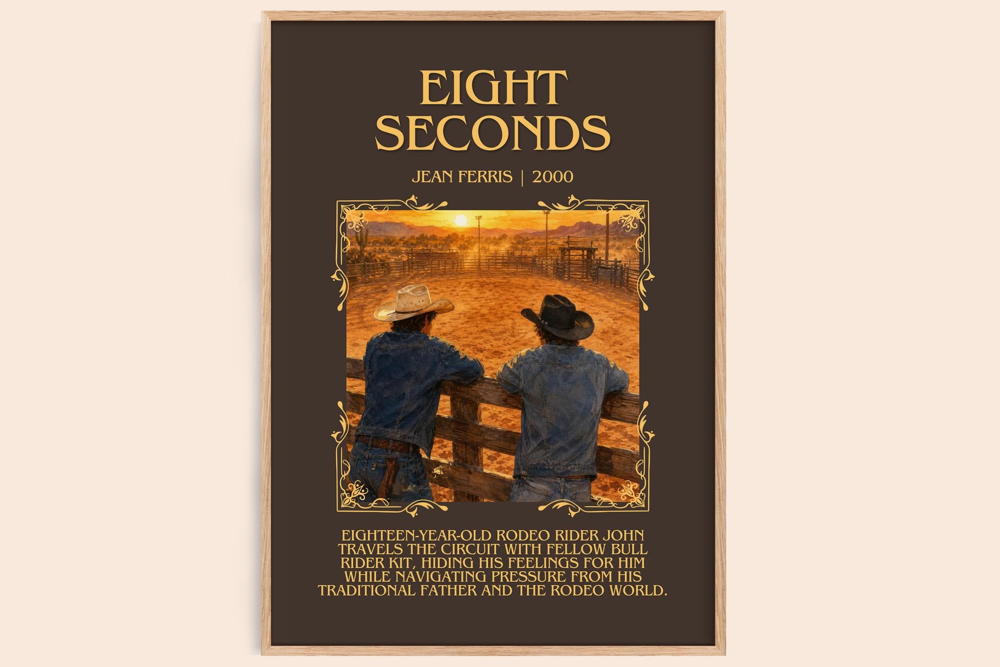Eight seconds Minimalist Book Poster by Jean Ferris