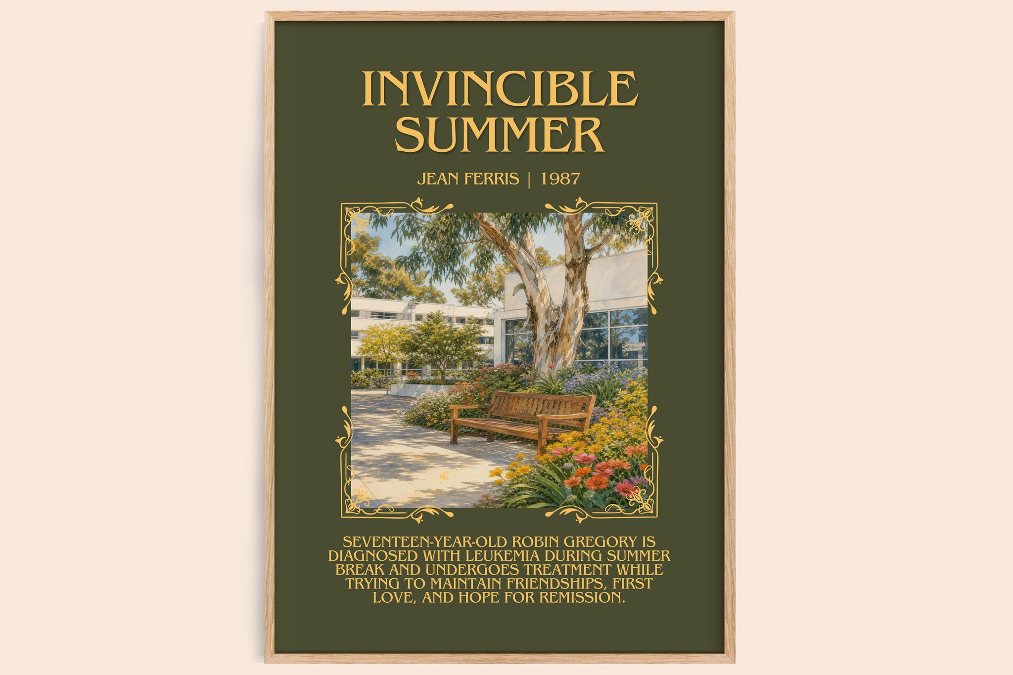 Invincible Summer Minimalist Book Poster by Jean Ferris