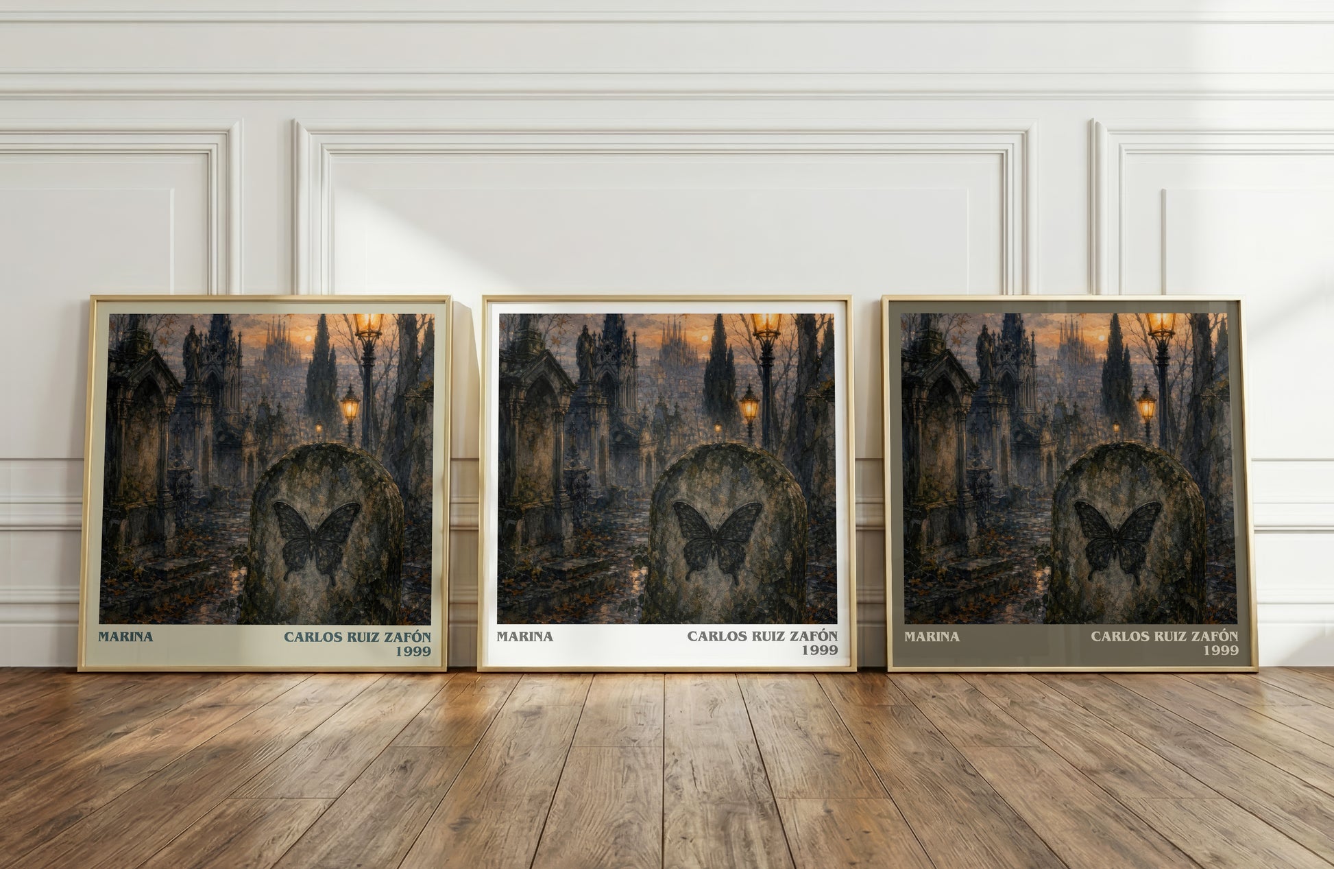 Marina literary art print colour and style options – Carlos Ruiz Zafón book art