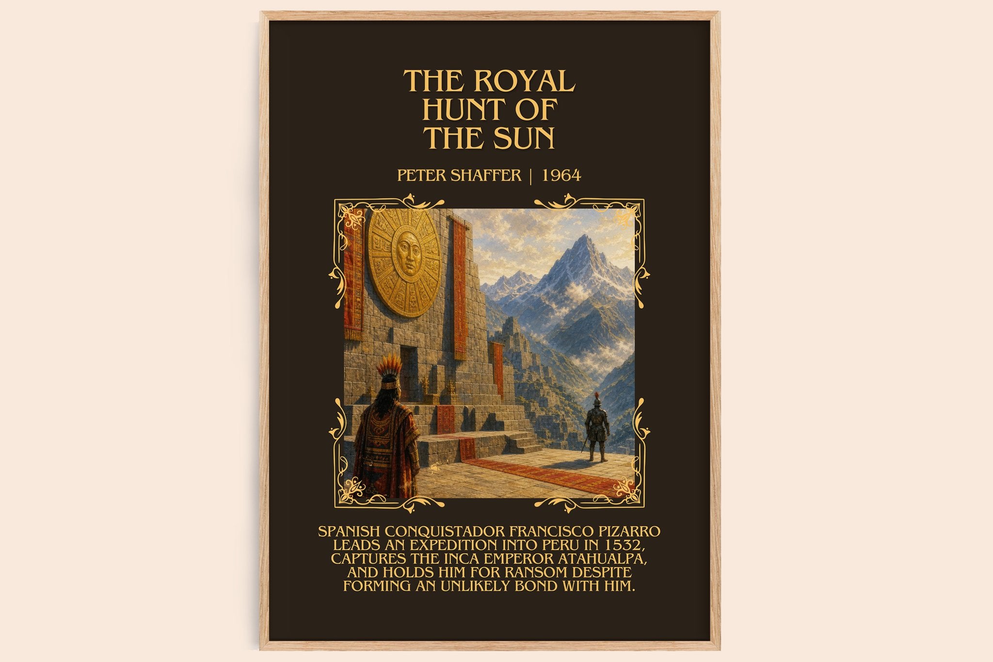 The royal hunt of the sun Minimalist Book Poster by Peter Shaffer