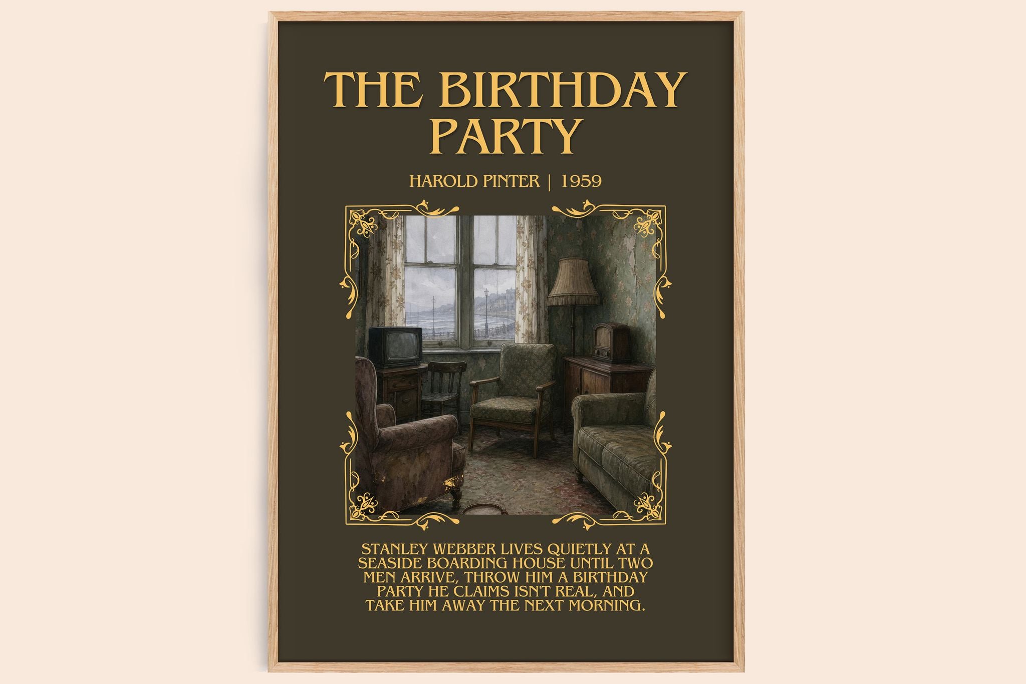 The birthday party Minimalist Book Poster by Harold Pinter