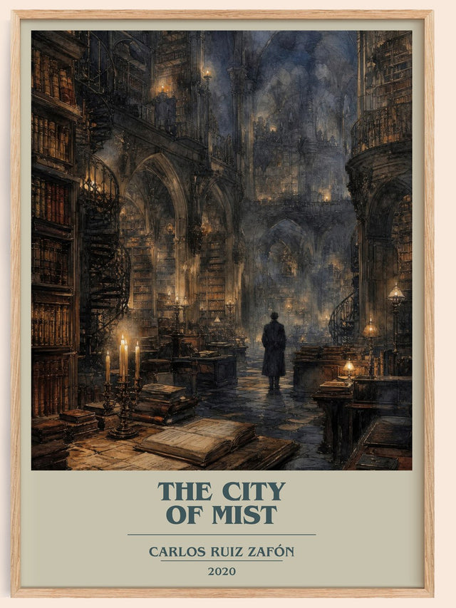 The City Of Mist Book Cover Poster by Carlos Ruiz Zafón