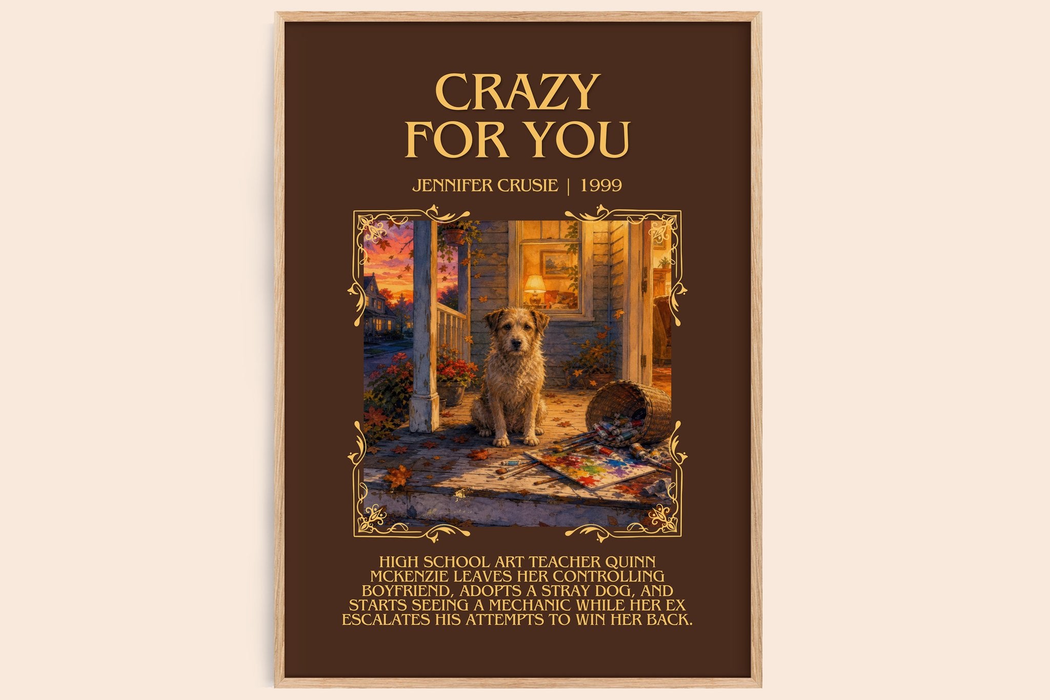 Crazy for You Minimalist Book Poster by Jennifer Crusie
