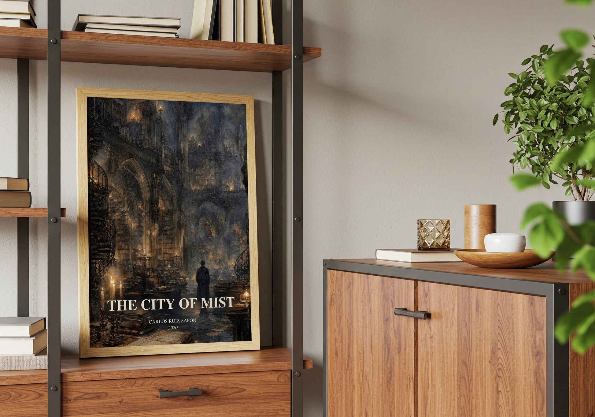 The City Of Mist book watercolour illustration paper finish options – matte satin gloss