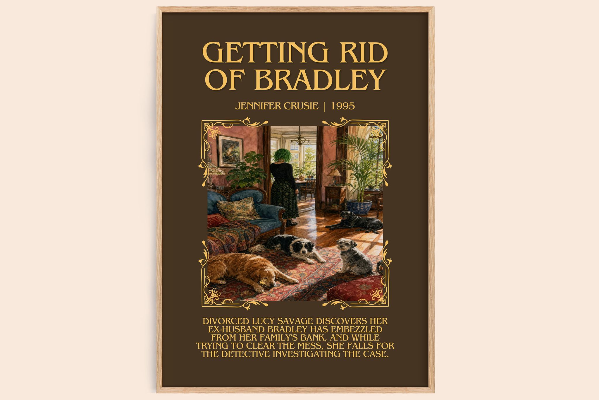 Getting rid of Bradley Minimalist Book Poster by Jennifer Crusie