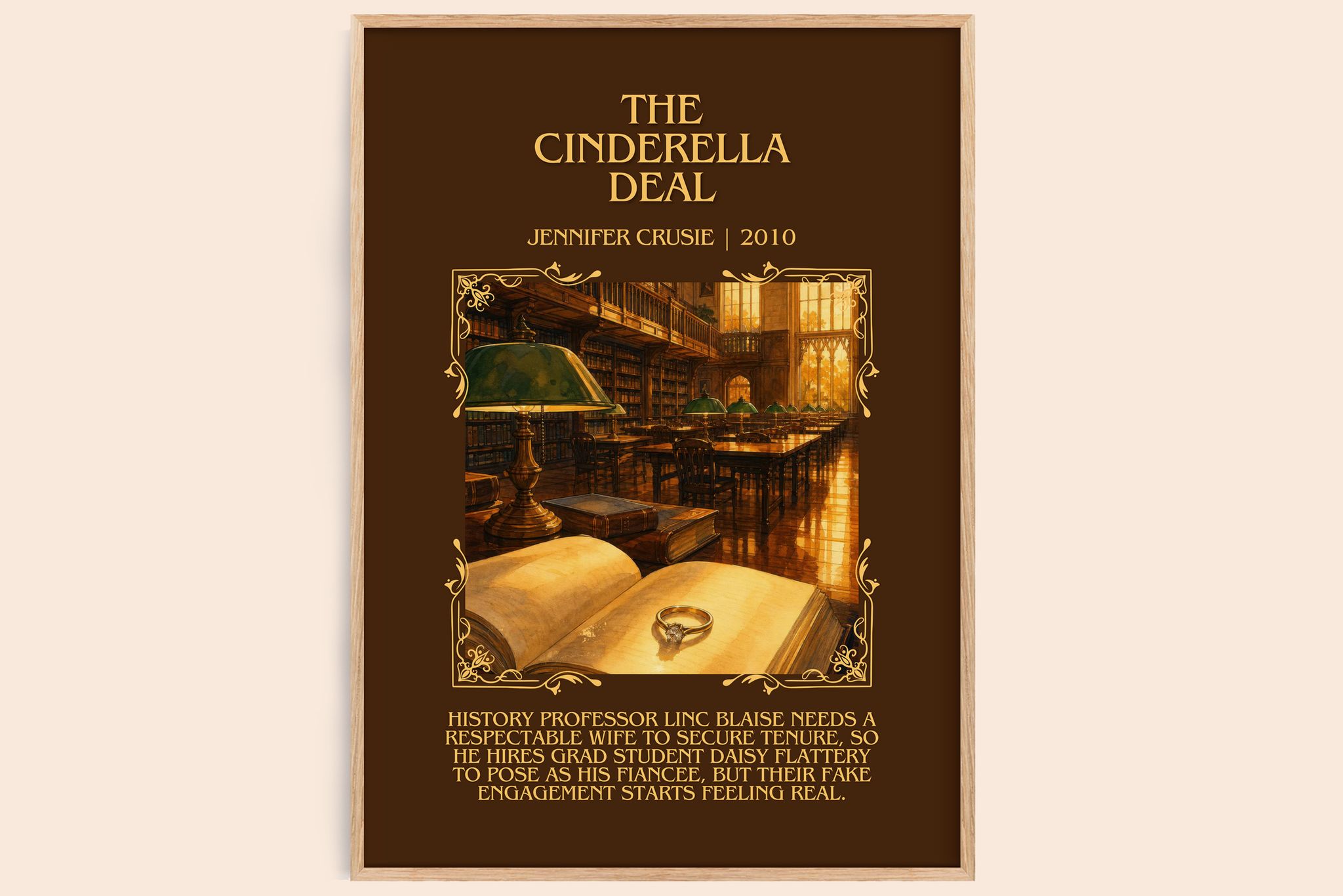 The Cinderella Deal Minimalist Book Poster by Jennifer Crusie