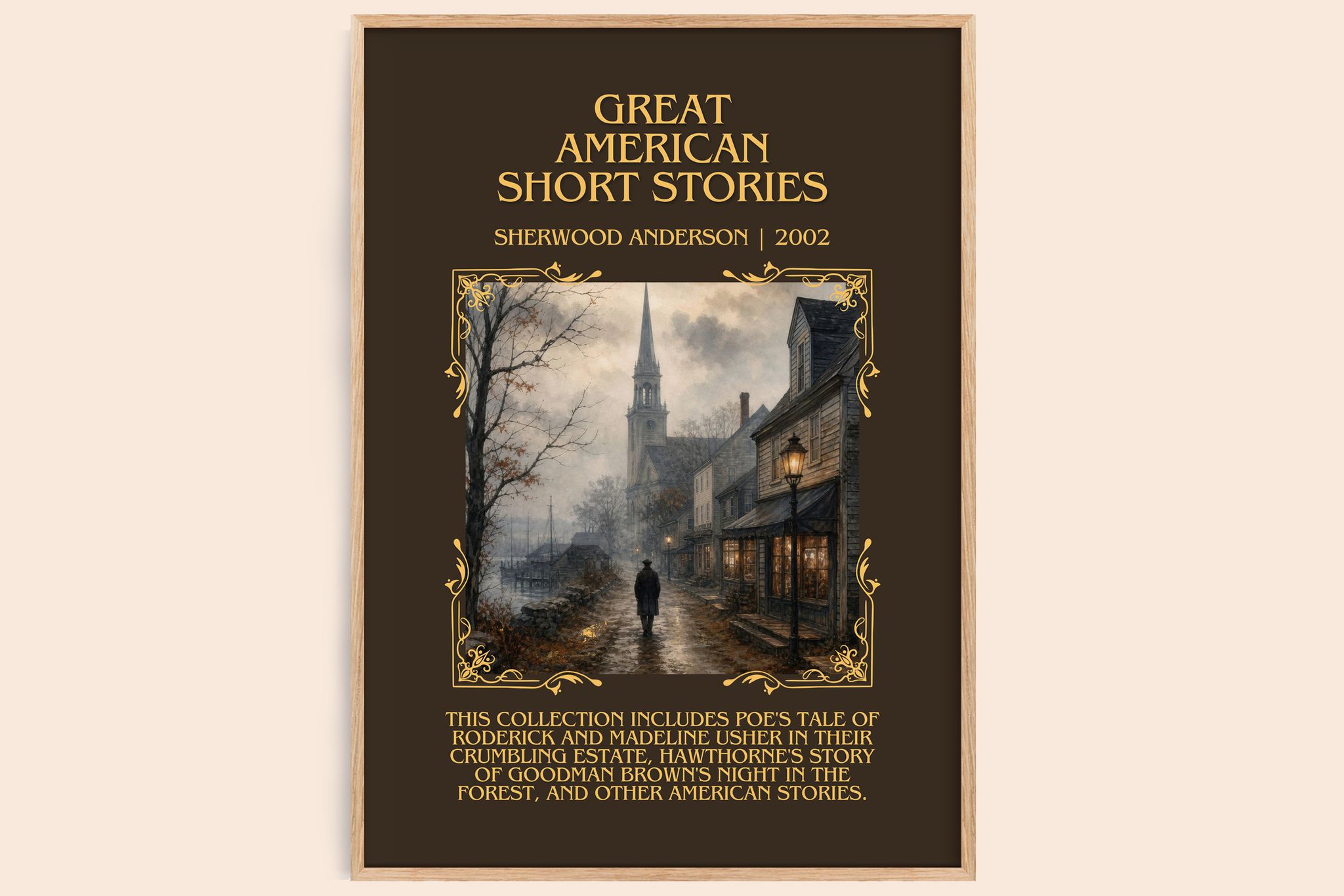 Great American Short Stories Minimalist Book Poster by S. Anderson