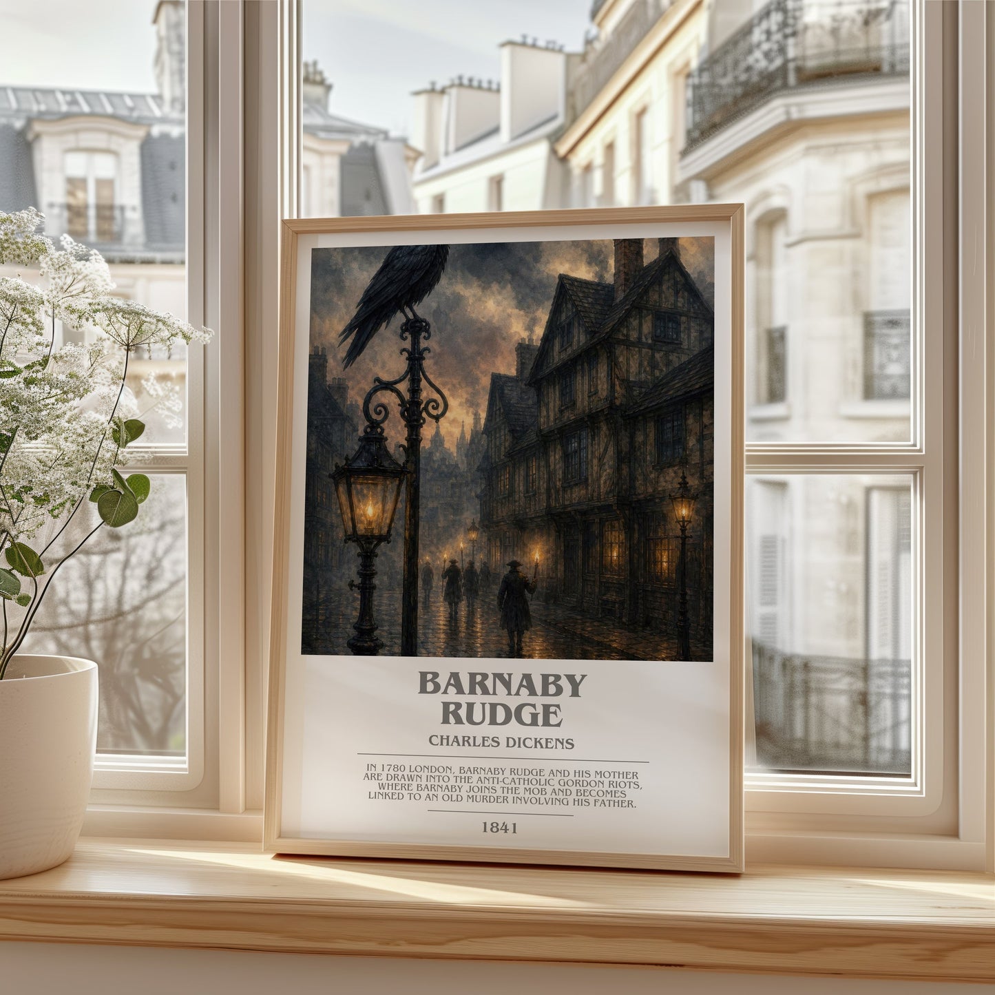 Barnaby Rudge bookish poster colour and style options – Charles Dickens book art
