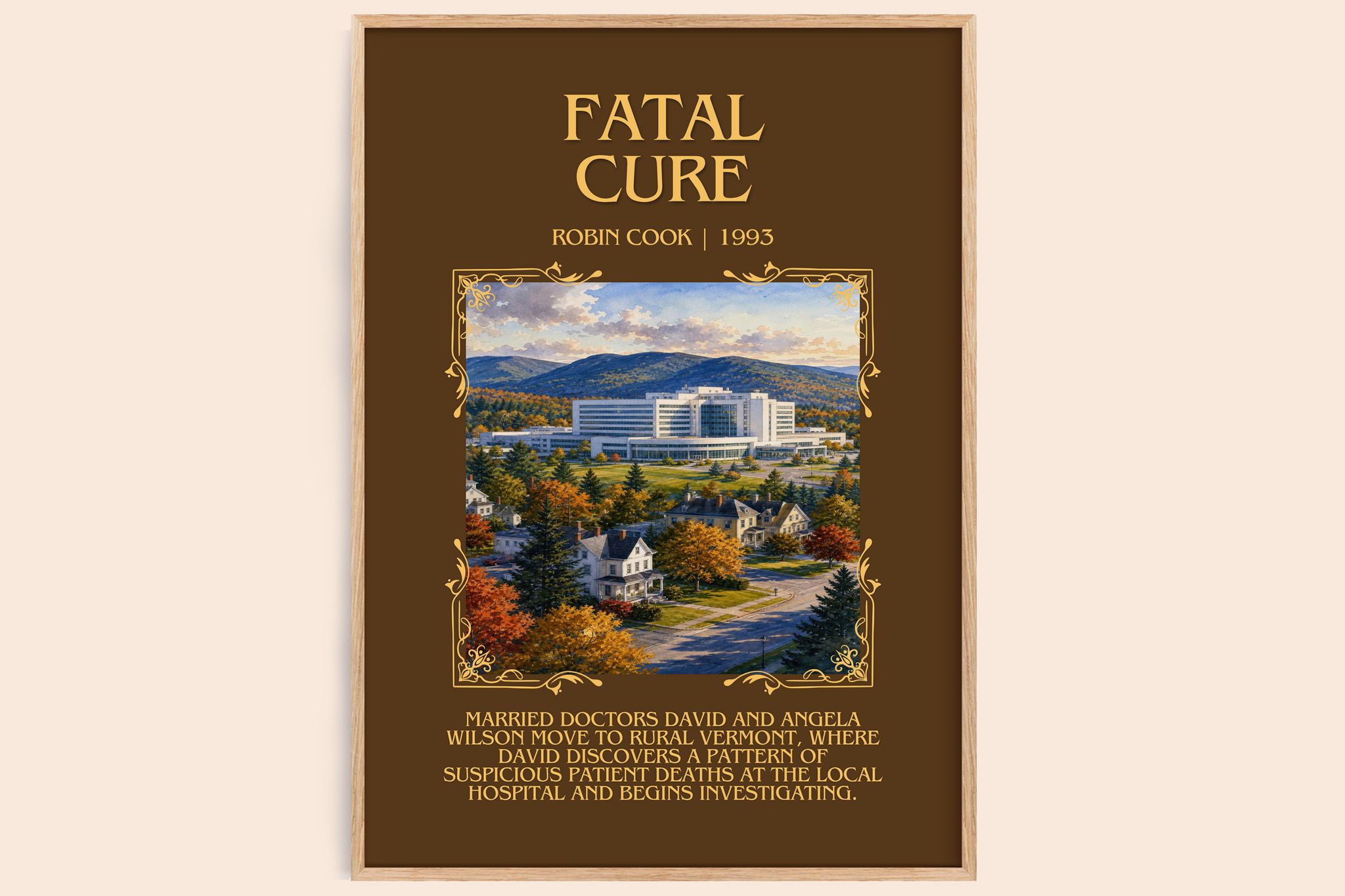 Fatal Cure Minimalist Book Poster by Robin Cook