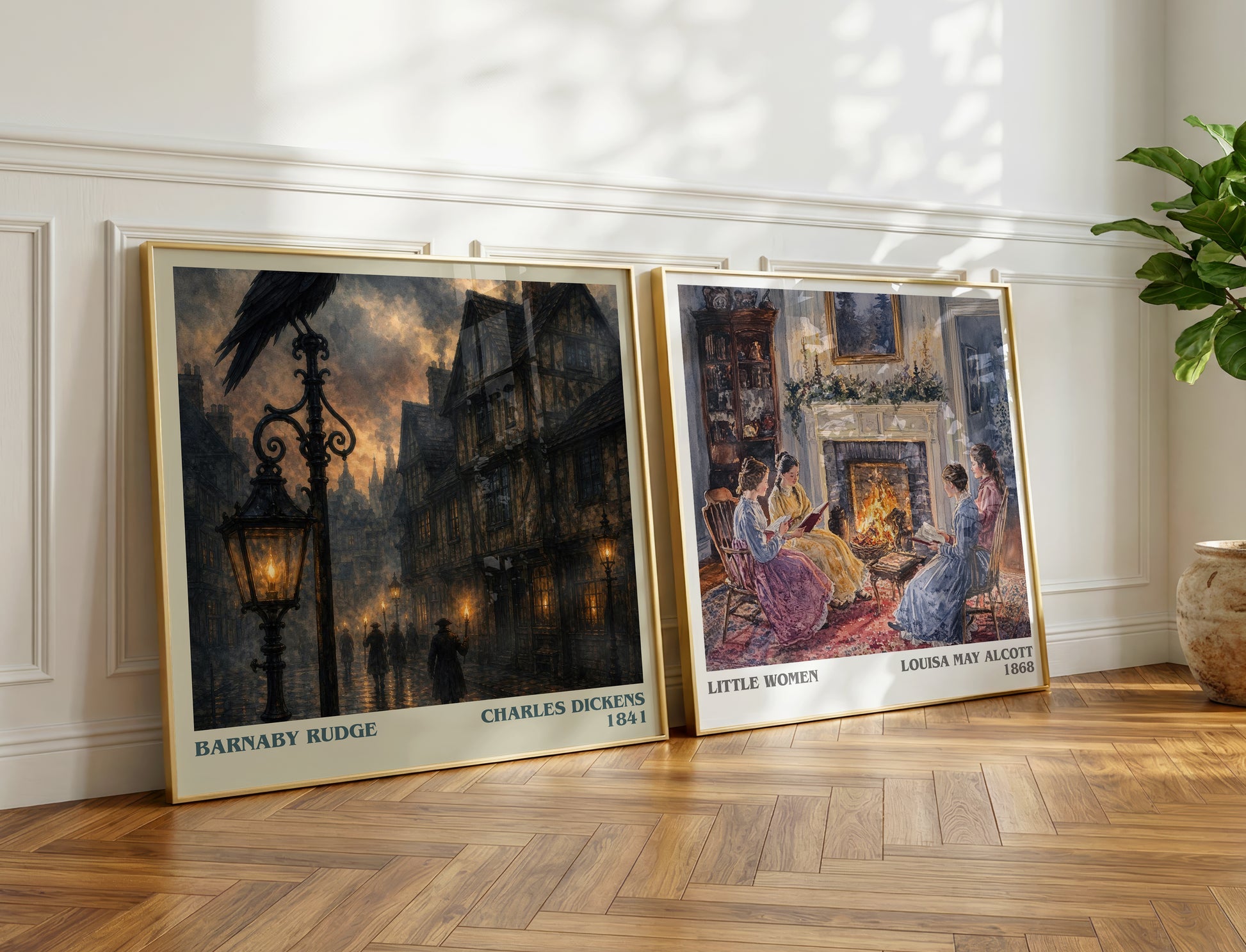 Barnaby Rudge literary print on bookshelf – Charles Dickens fan gift