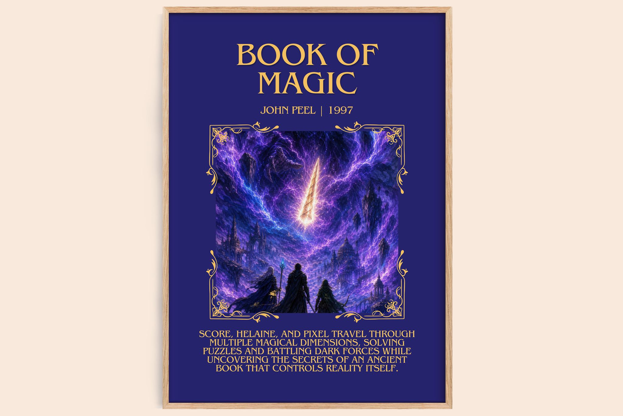 Book of magic Minimalist Book Poster by John Peel