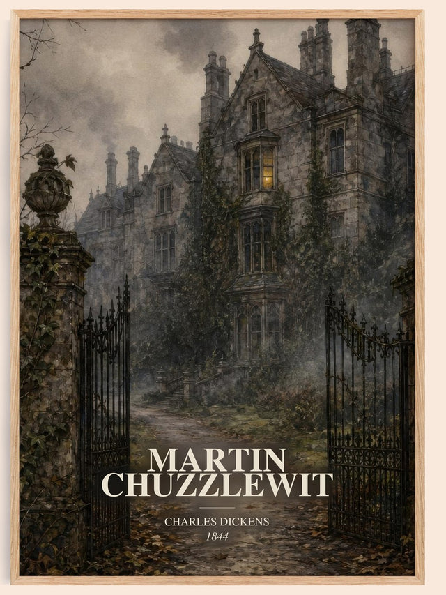 Martin Chuzzlewit Book Watercolour Illustration by Charles Dickens