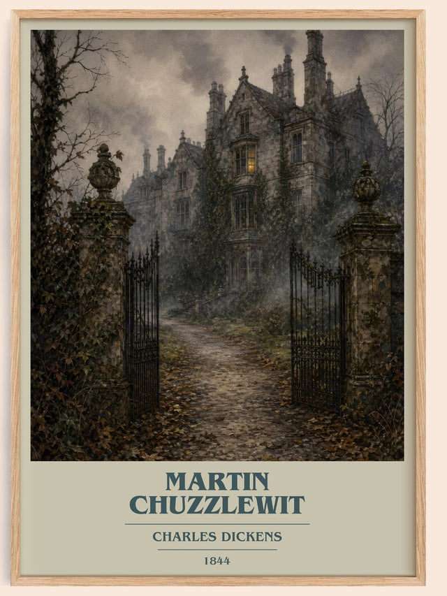 Martin Chuzzlewit Book Cover Poster by Charles Dickens