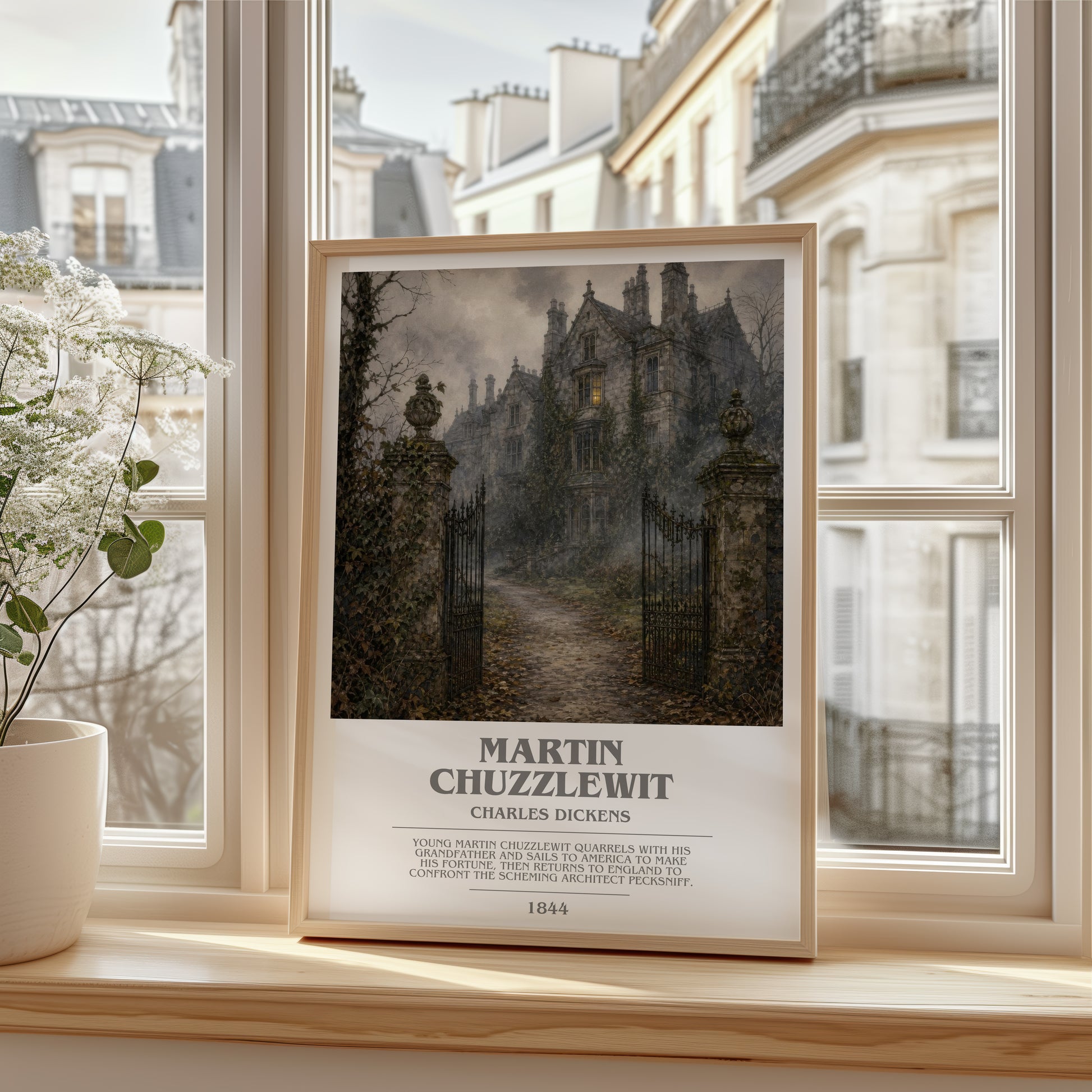 Martin Chuzzlewit bookish poster colour and style options – Charles Dickens book art