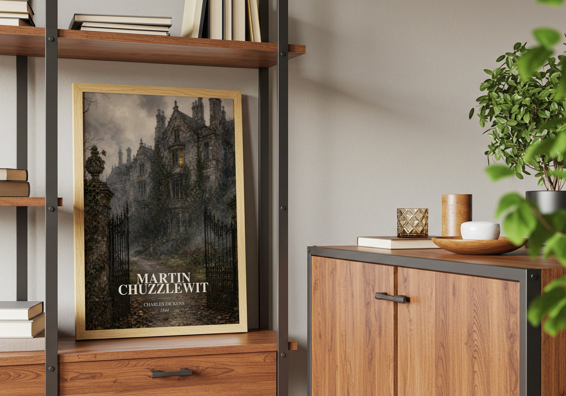 Martin Chuzzlewit book watercolour illustration paper finish options – matte satin gloss