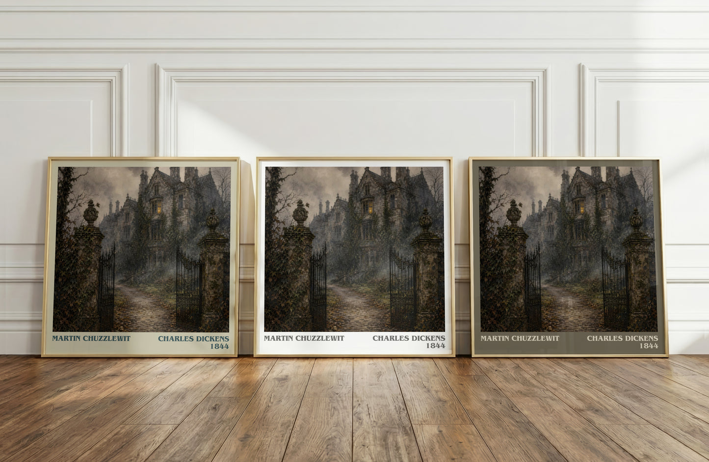 Martin Chuzzlewit literary art print colour and style options – Charles Dickens book art