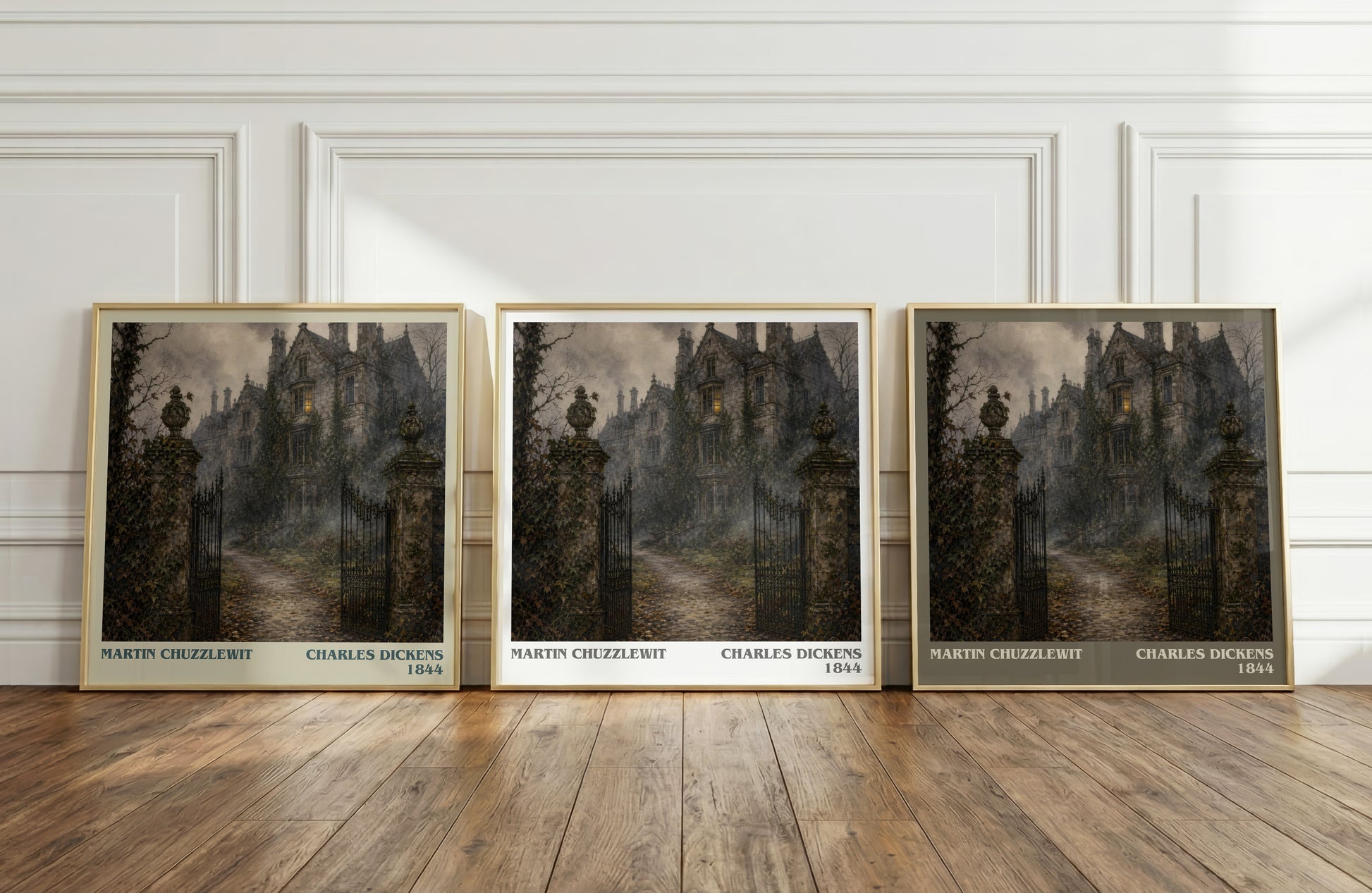 Martin Chuzzlewit literary art print colour and style options – Charles Dickens book art