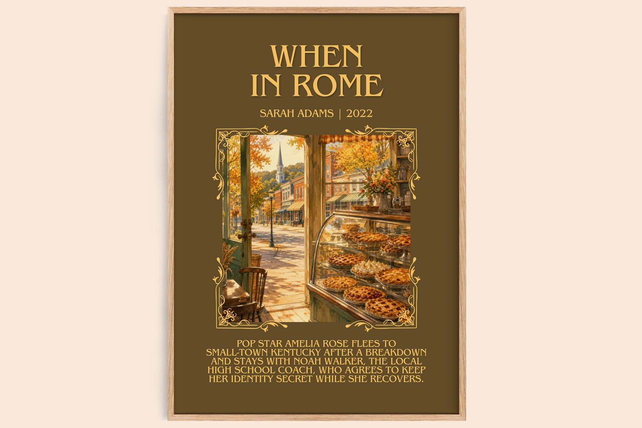 When in Rome Minimalist Book Poster by Sarah Adams
