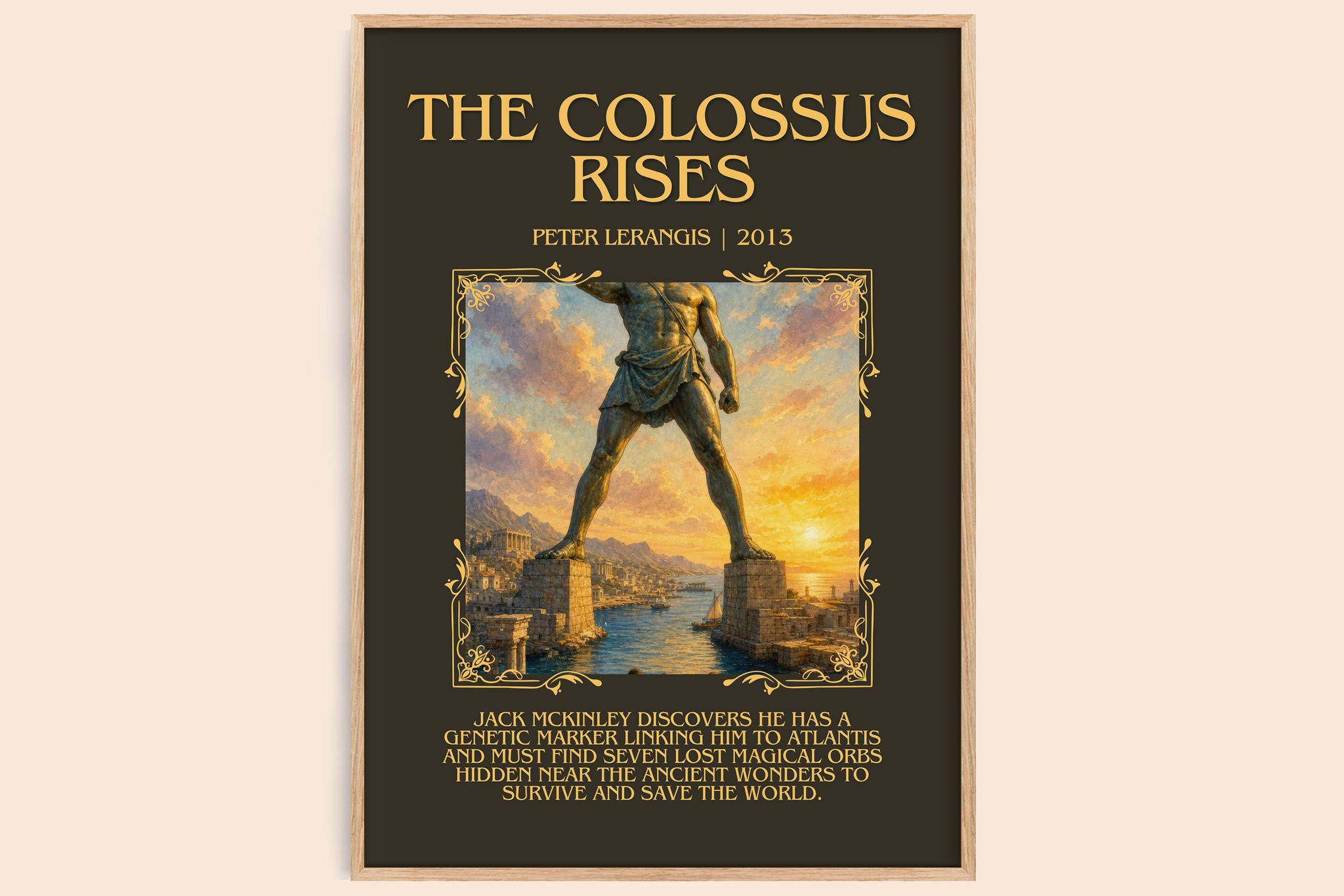 The colossus rises Minimalist Book Poster by Peter Lerangis
