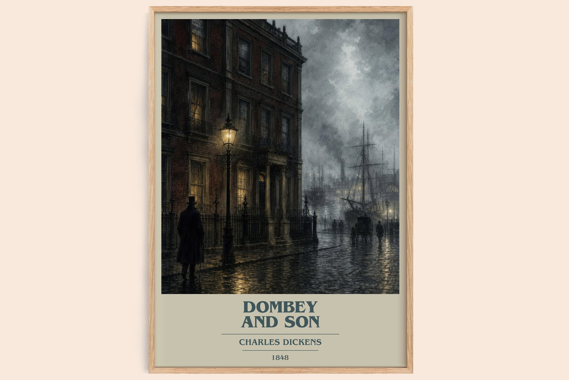 Dombey And Son book cover book poster by Charles Dickens – framed literary art print